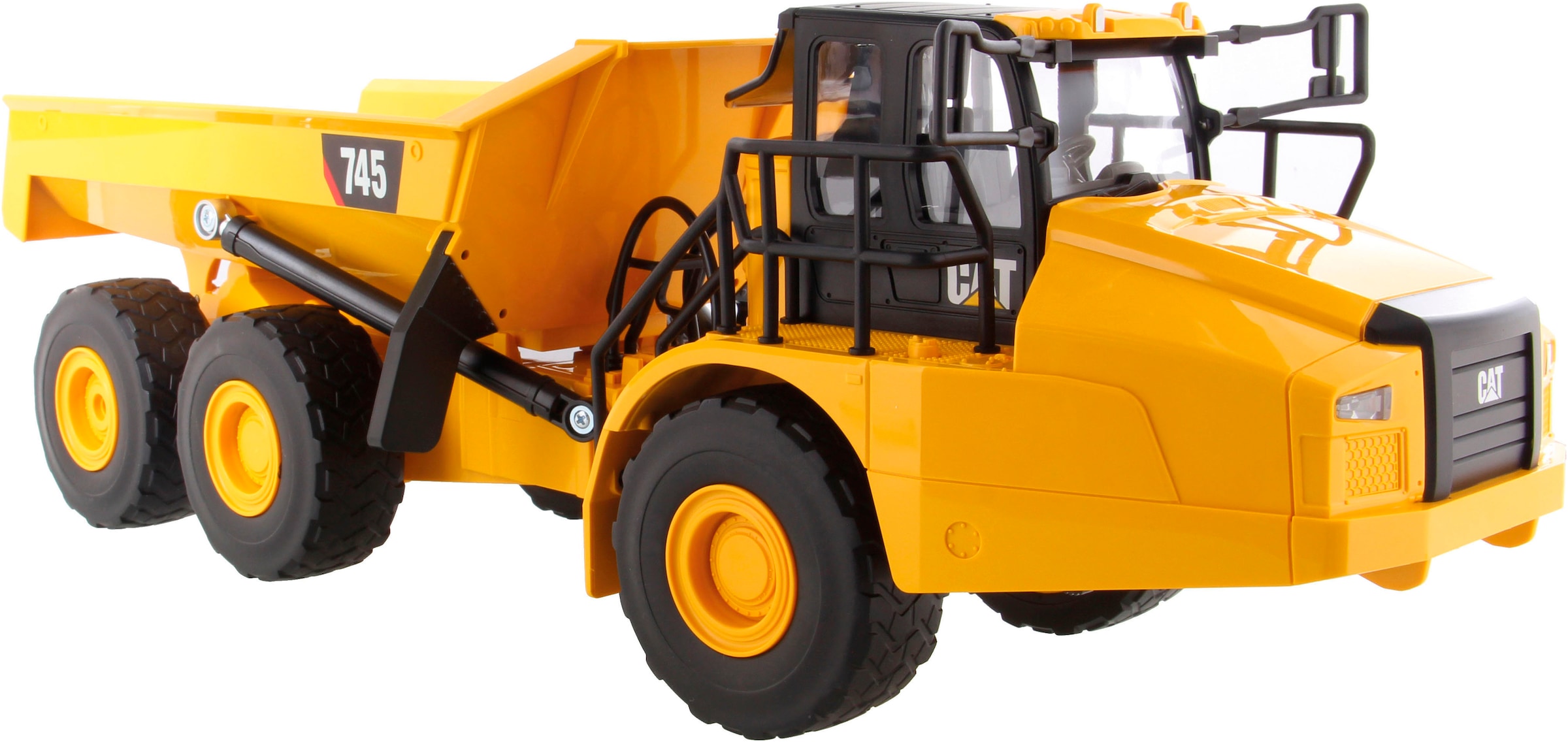 Carrera® RC-LKW »CAT 745 Gelenkmuldenkipper«, mit LED- und Soundfunktion