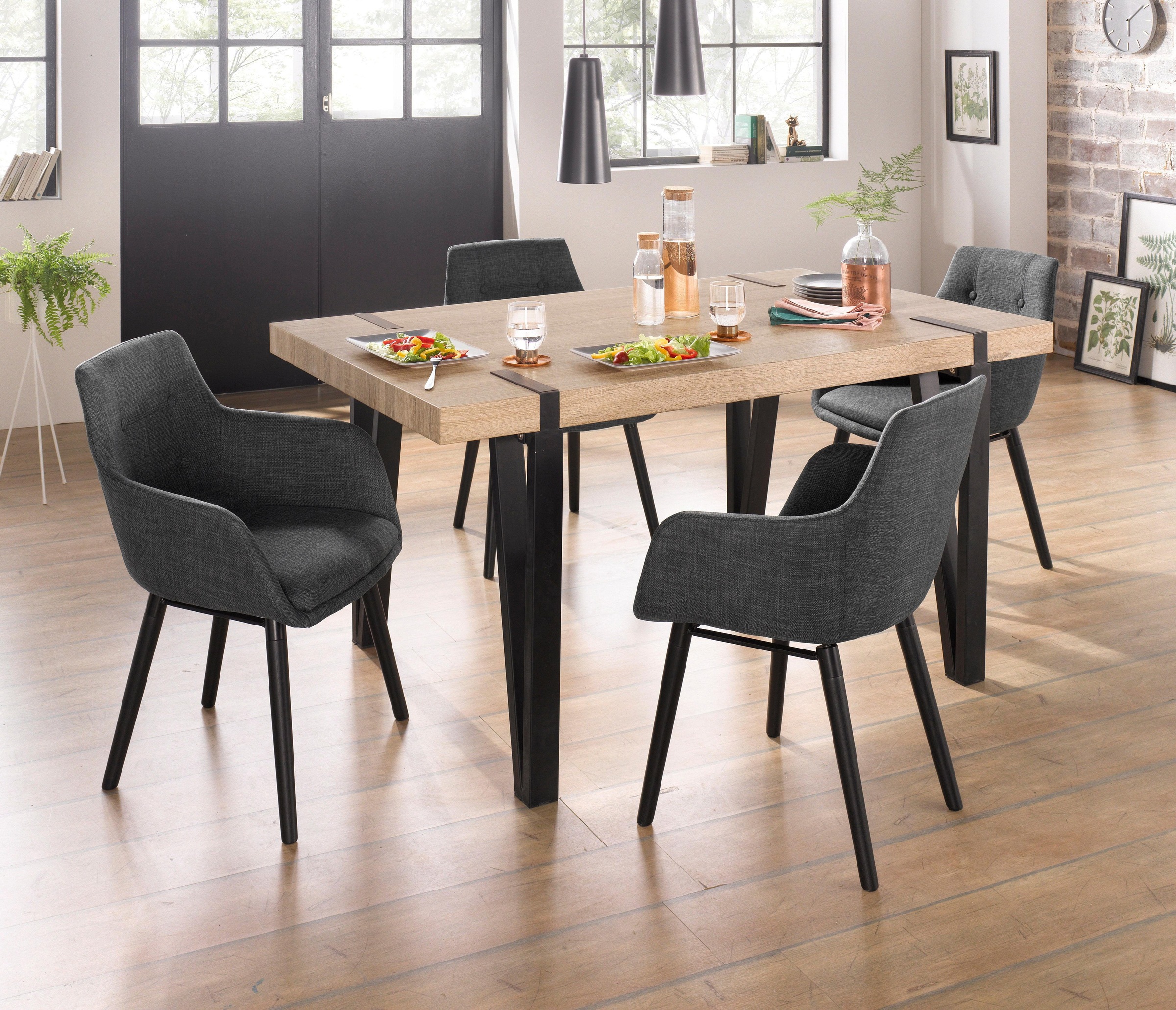 Home affaire Armlehnstuhl »Bradford« (Set) 1 Stk.(1 oder 2 Stück), Bezug in günstig online kaufen