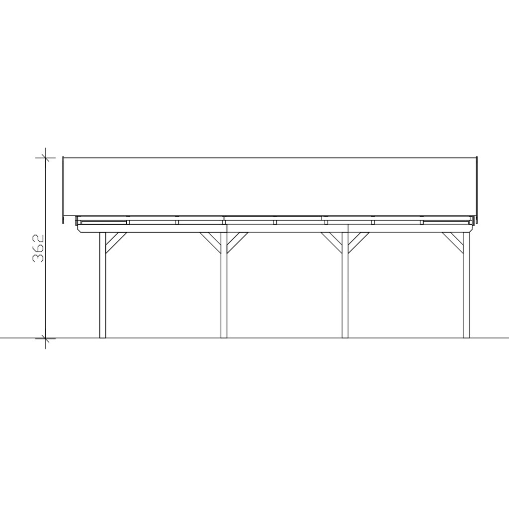 Skanholz Doppelcarport »Fichtelberg«, Leimholz-Nordisches Fichtenholz, natur