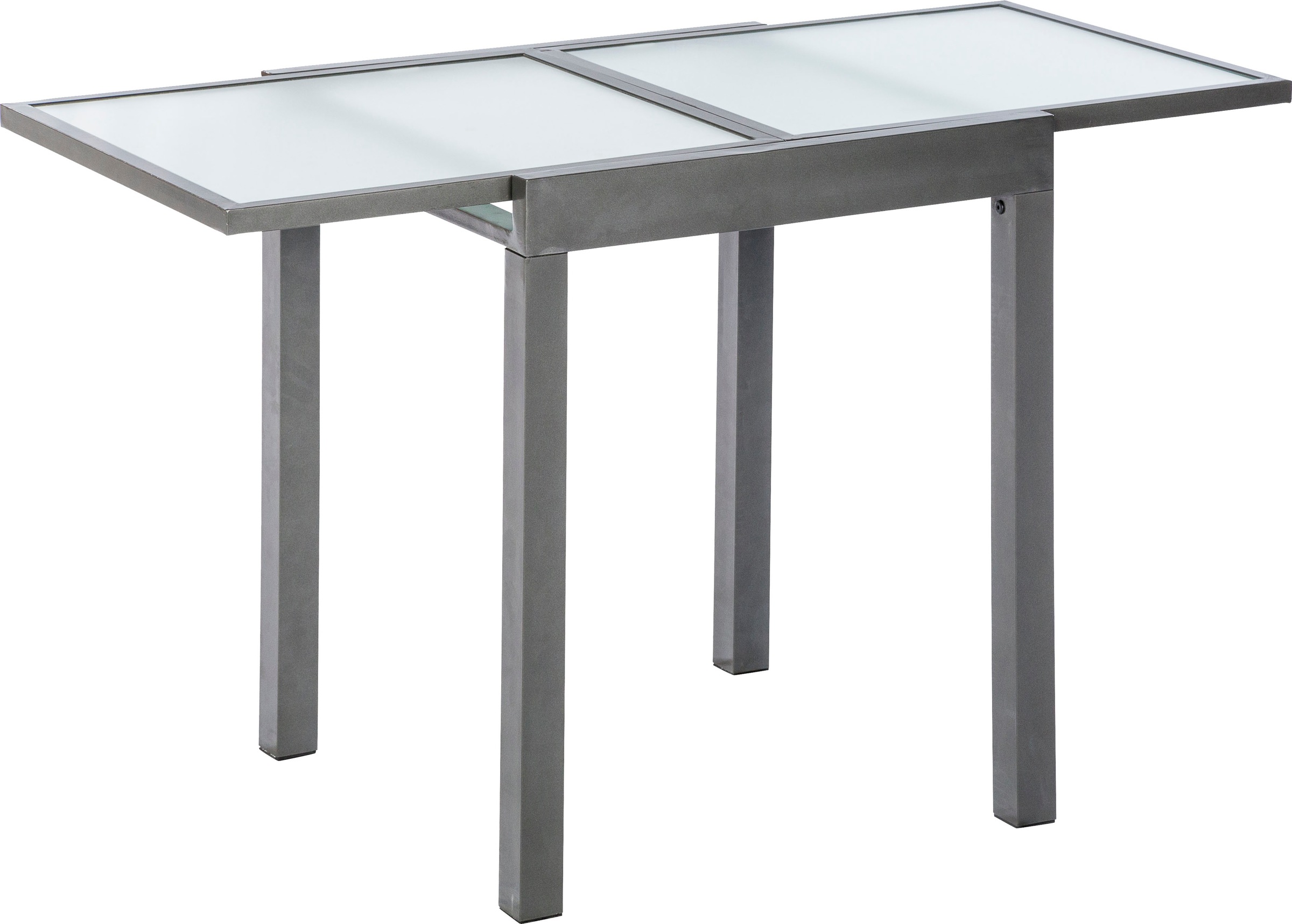 MERXX Balkonset »»Milano««, (Set, 3 tlg.), Sessel stapelbar, matte Glasplatte