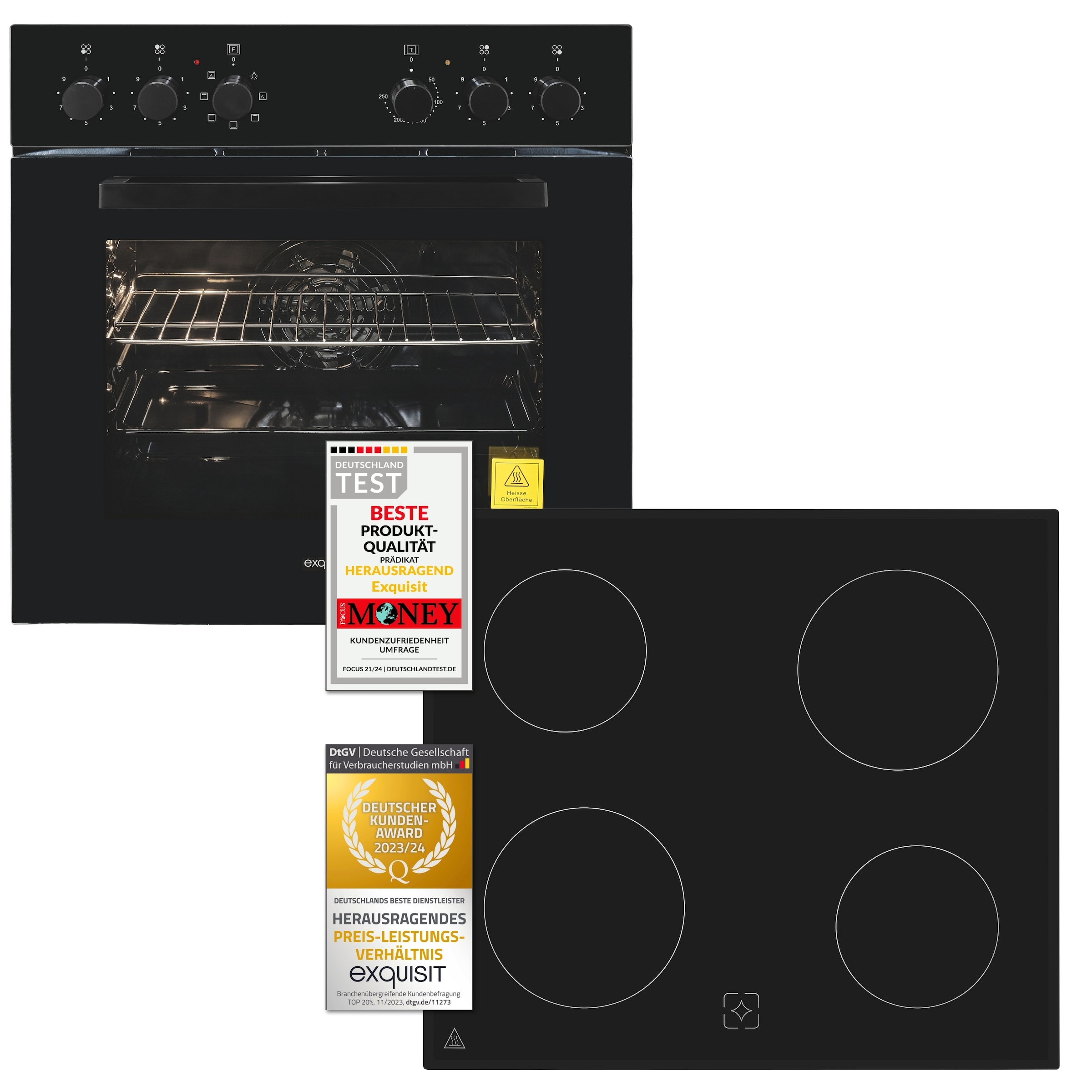 exquisit Elektro-Herd-Set »EHE256-U-020 schwarz«