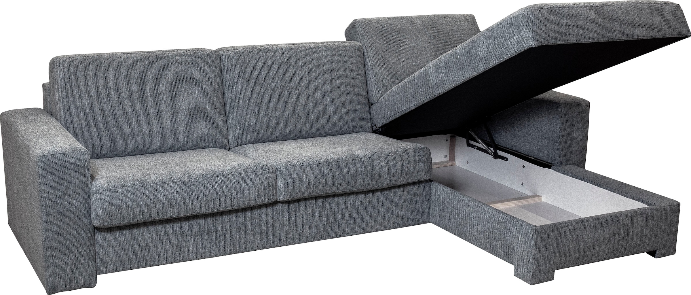 Home affaire Ecksofa »Roma "M" Matratzenhöhe 14 cm, Dauerschlaffunktion, mit Unterfederung,«, Liegemaße ca 143x198 cm, L-Form