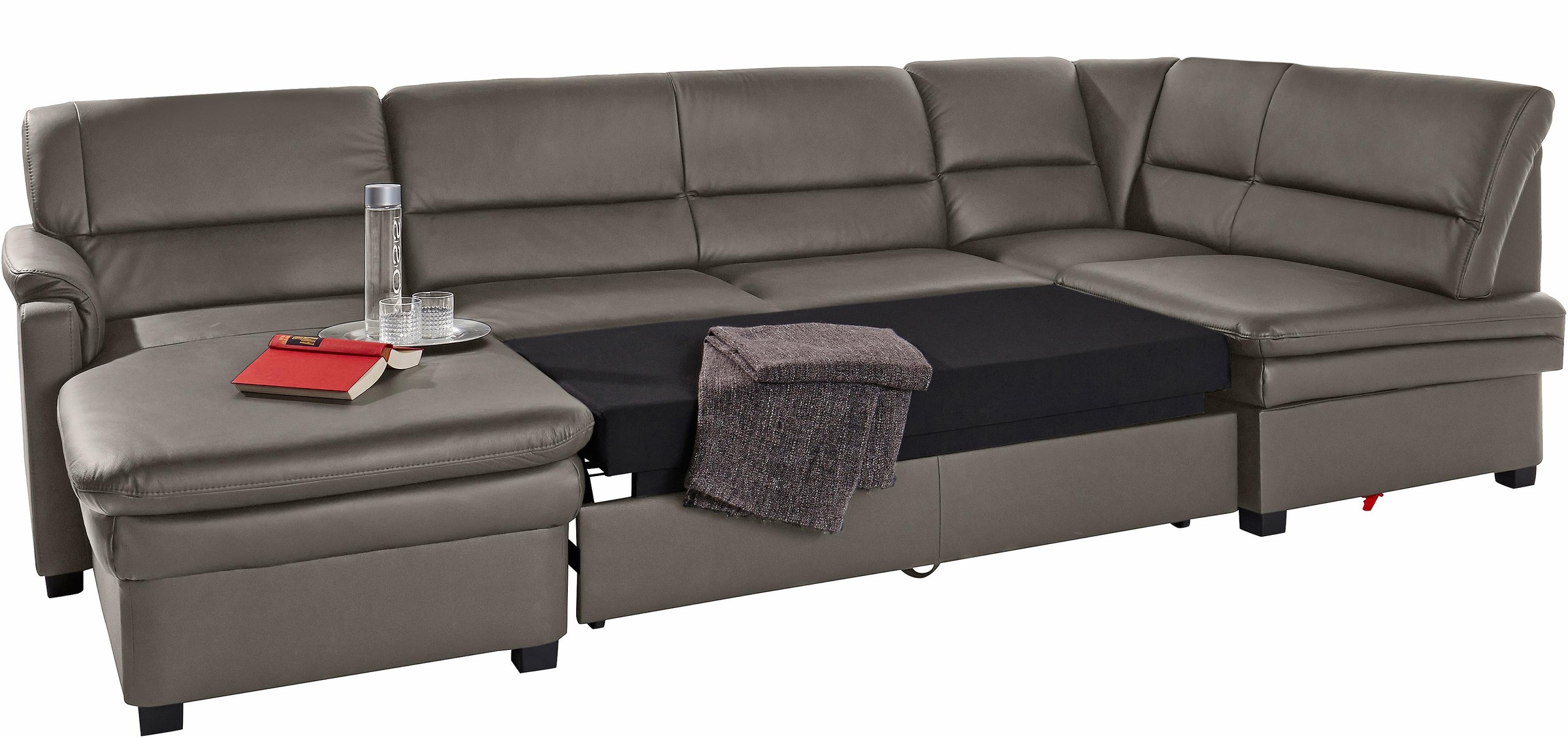 sit&more Wohnlandschaft »Pisa U-Form«, mit Federkern, wahlweise mit Bettfunktion