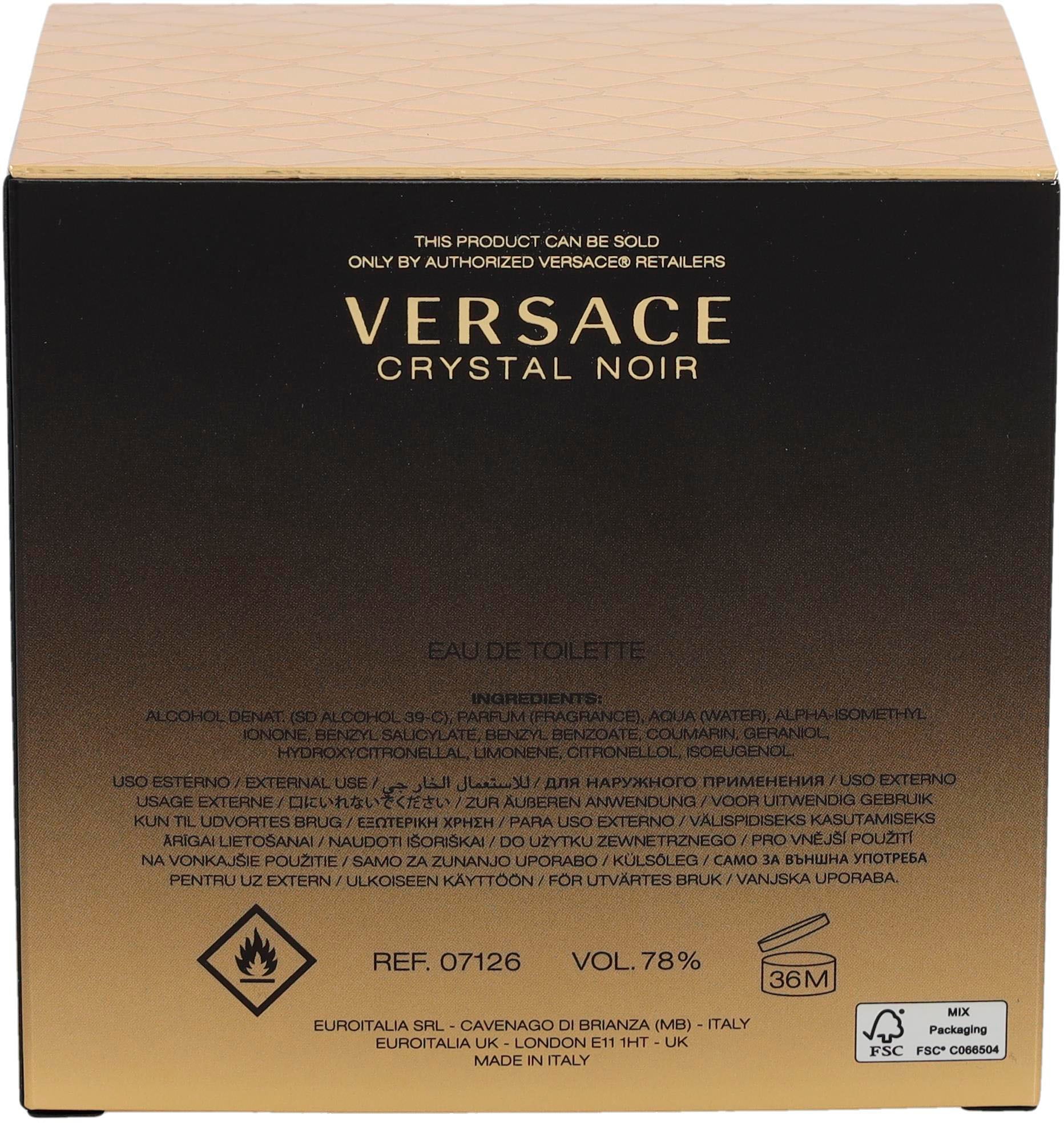 Versace Eau de Toilette »Bright Crystal Noir«, mit floral-fruchtiger Note