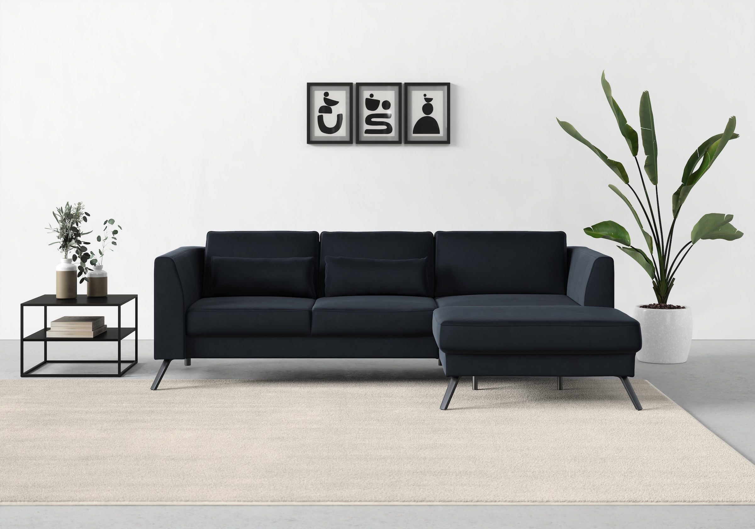 sit&more Ecksofa »Lindholm L-Form« mit Sitztiefenverstellung und Federkern günstig online kaufen