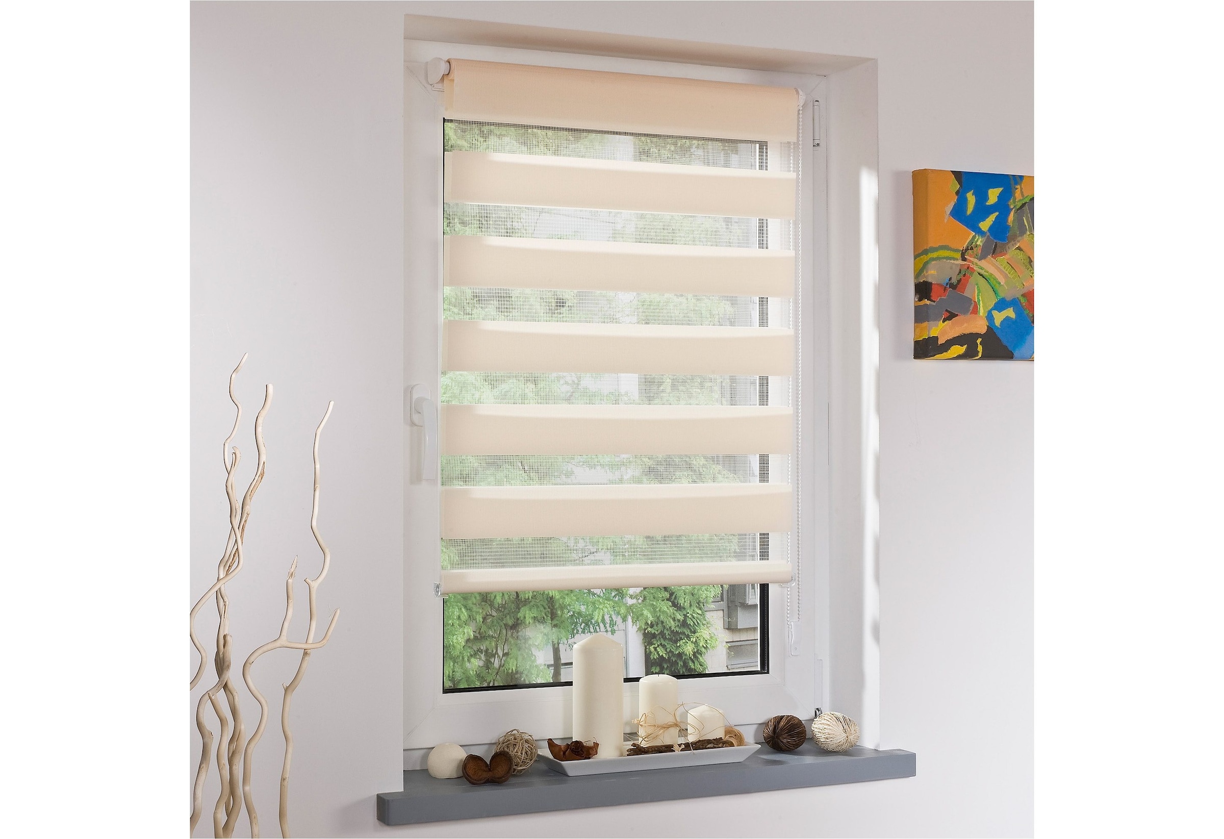 Liedeco Doppelrollo »Klemmfix-Duo-Rollo«, Lichtschutz, ohne Bohren, 1 Stück