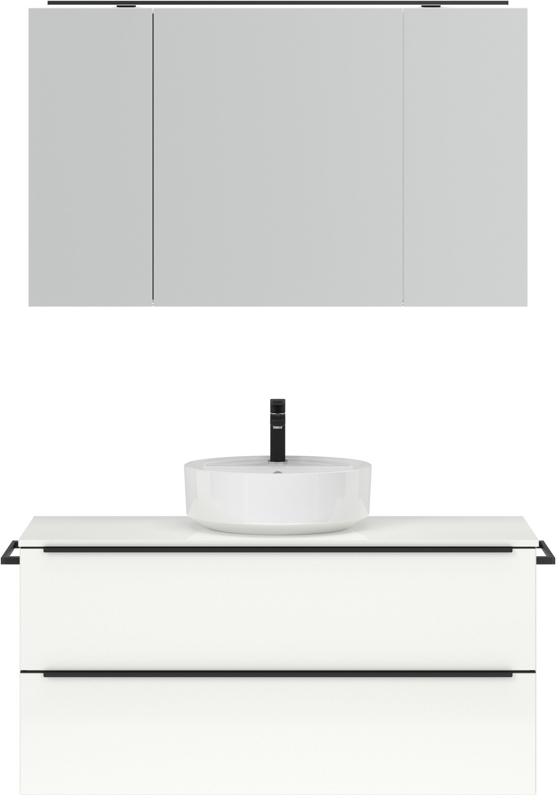 nobilia® Badmöbel-Set »Alvene« vormontiert, mit Soft-Close, 2 Stk. tlg. günstig online kaufen