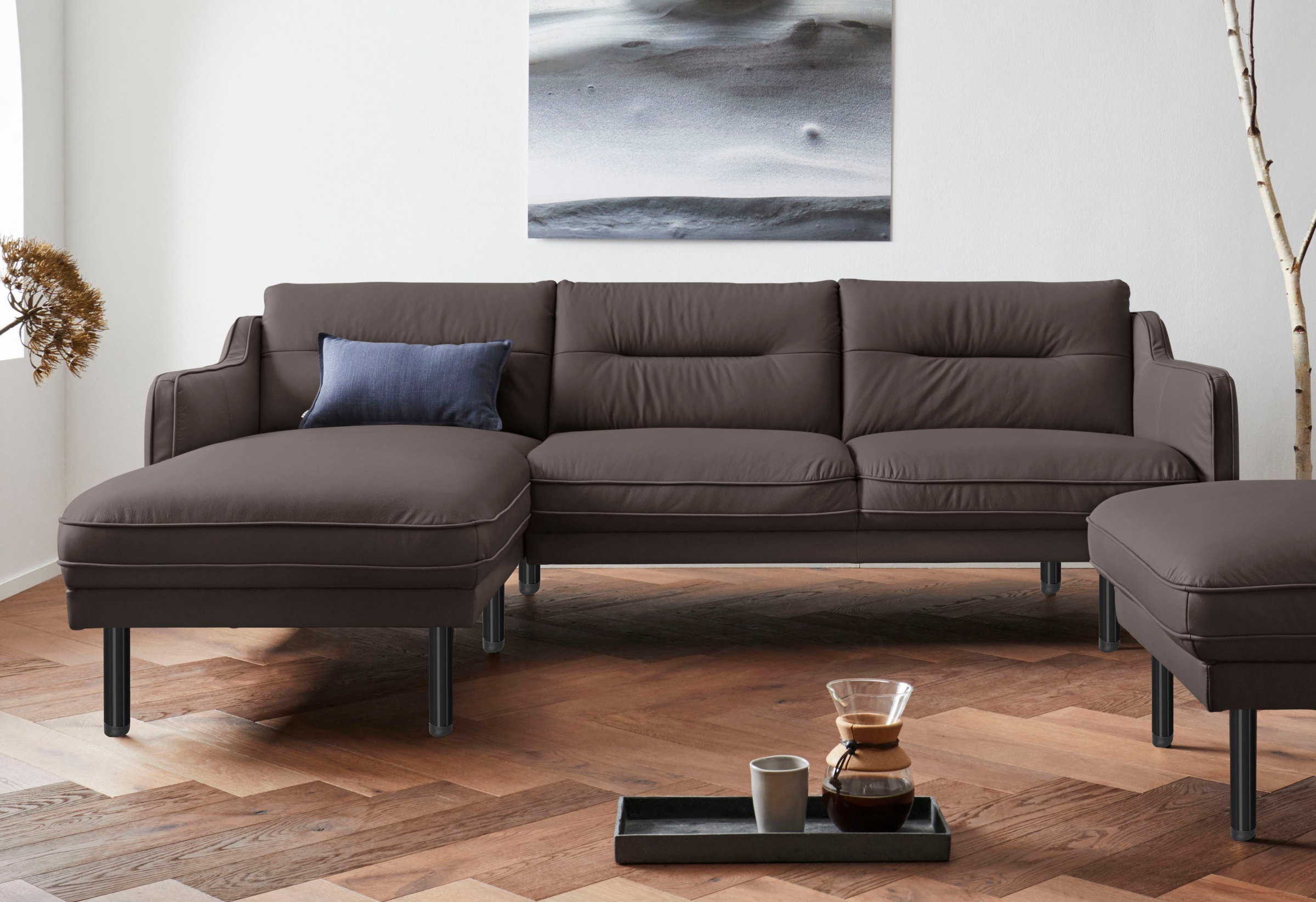Home affaire Ecksofa »Nordfyn L-Form« edles Design in 3 Bezugsqualitäten, D günstig online kaufen