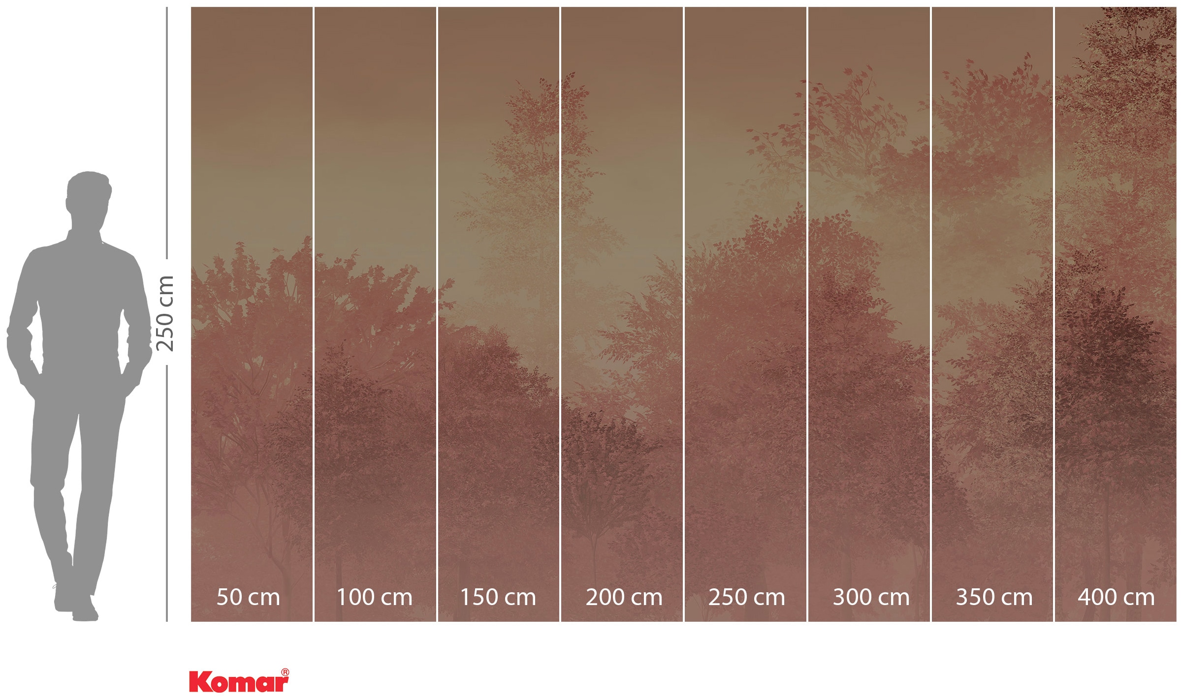 Komar Vliestapete »Digitaldruck Vlies - Heartwood - Größe 400 x 250 cm«, bedruckt, Wohnzimmer, Schlafzimmer