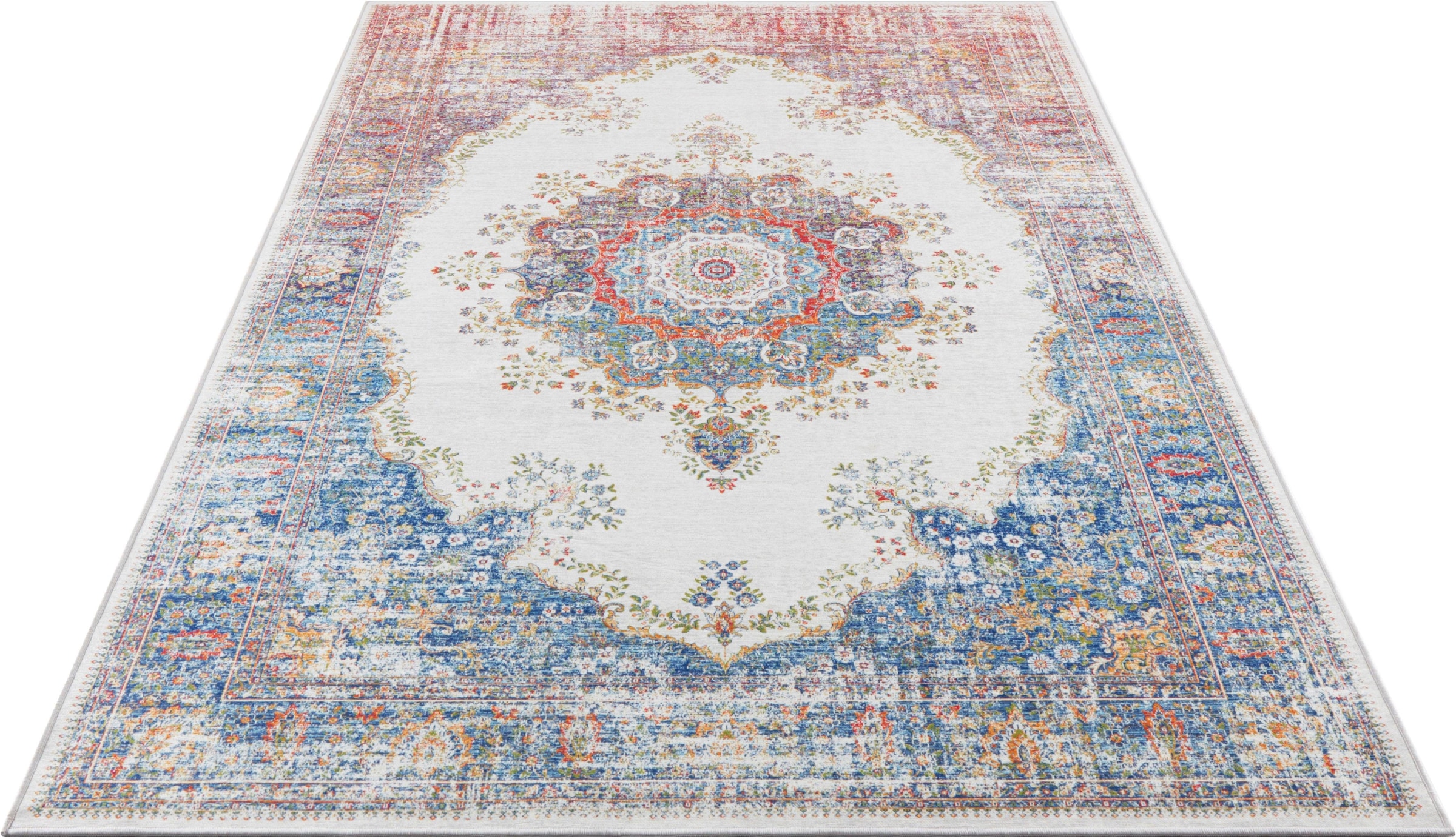 Home affaire Teppich »Nolan«, rechteckig, 6 mm Höhe, Orient-Optik, Vintage-Design, rutschhemmende Rückenbeschichtung
