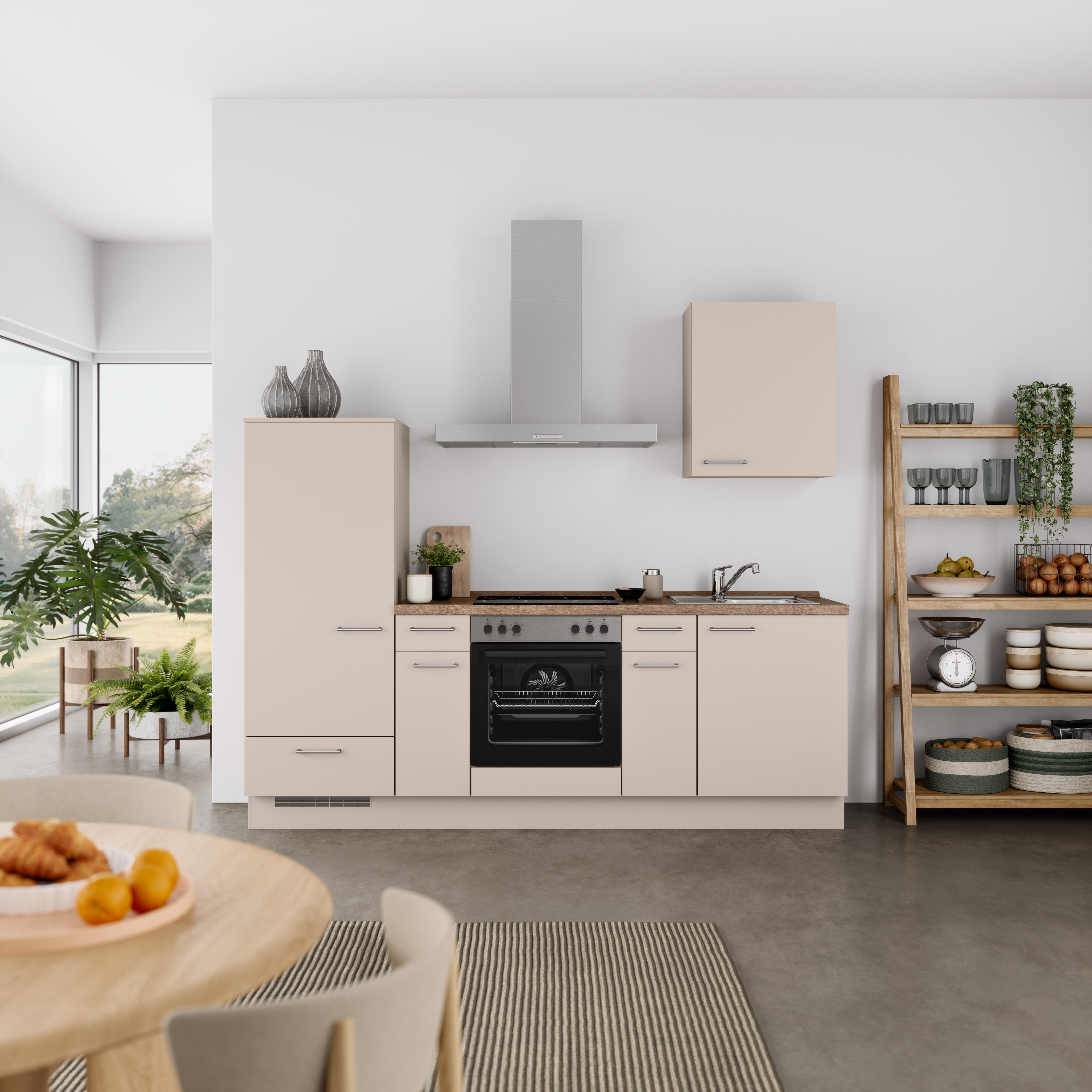 nobilia® Küchenzeile »"Laser I", Ausrichtung wählbar, Breite 240 cm« vormon günstig online kaufen