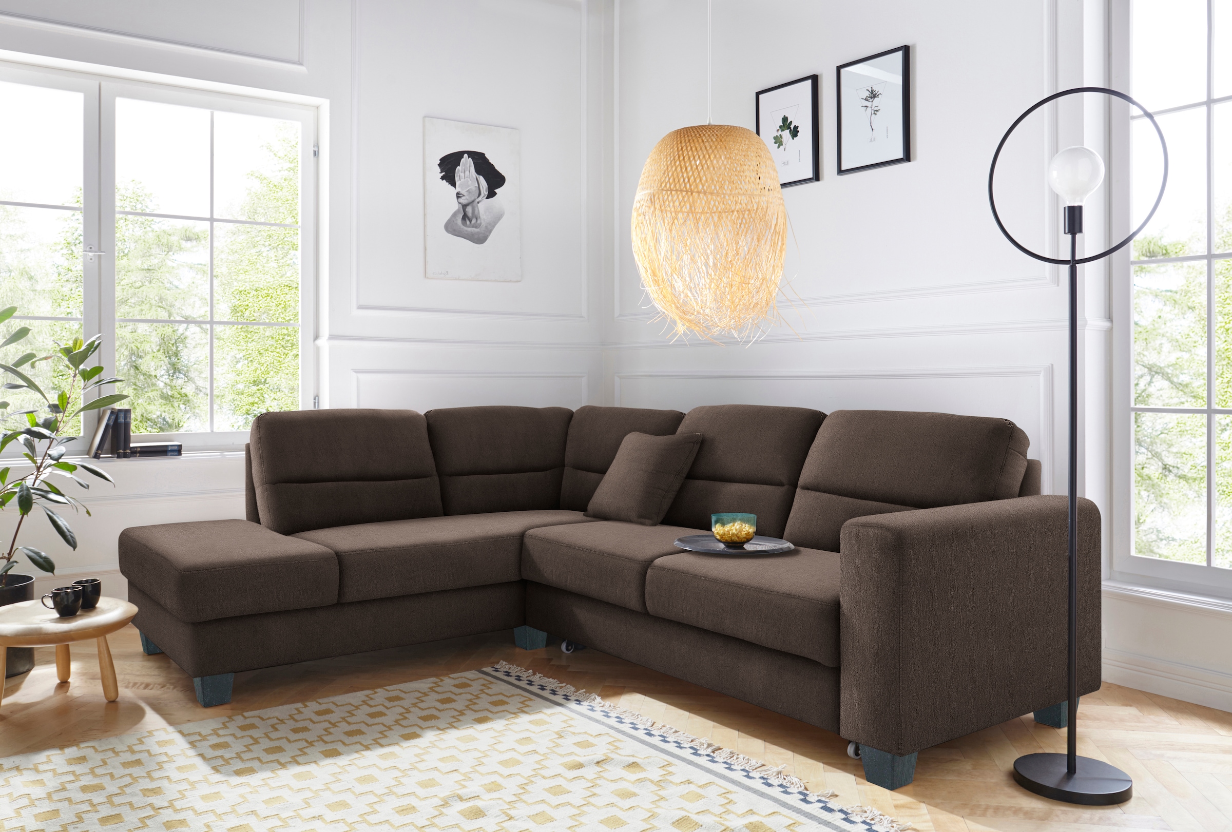 TRENDMANUFAKTUR Ecksofa »Chamber, zeitlos&modern, hoher Sitzkomfort, Breite günstig online kaufen