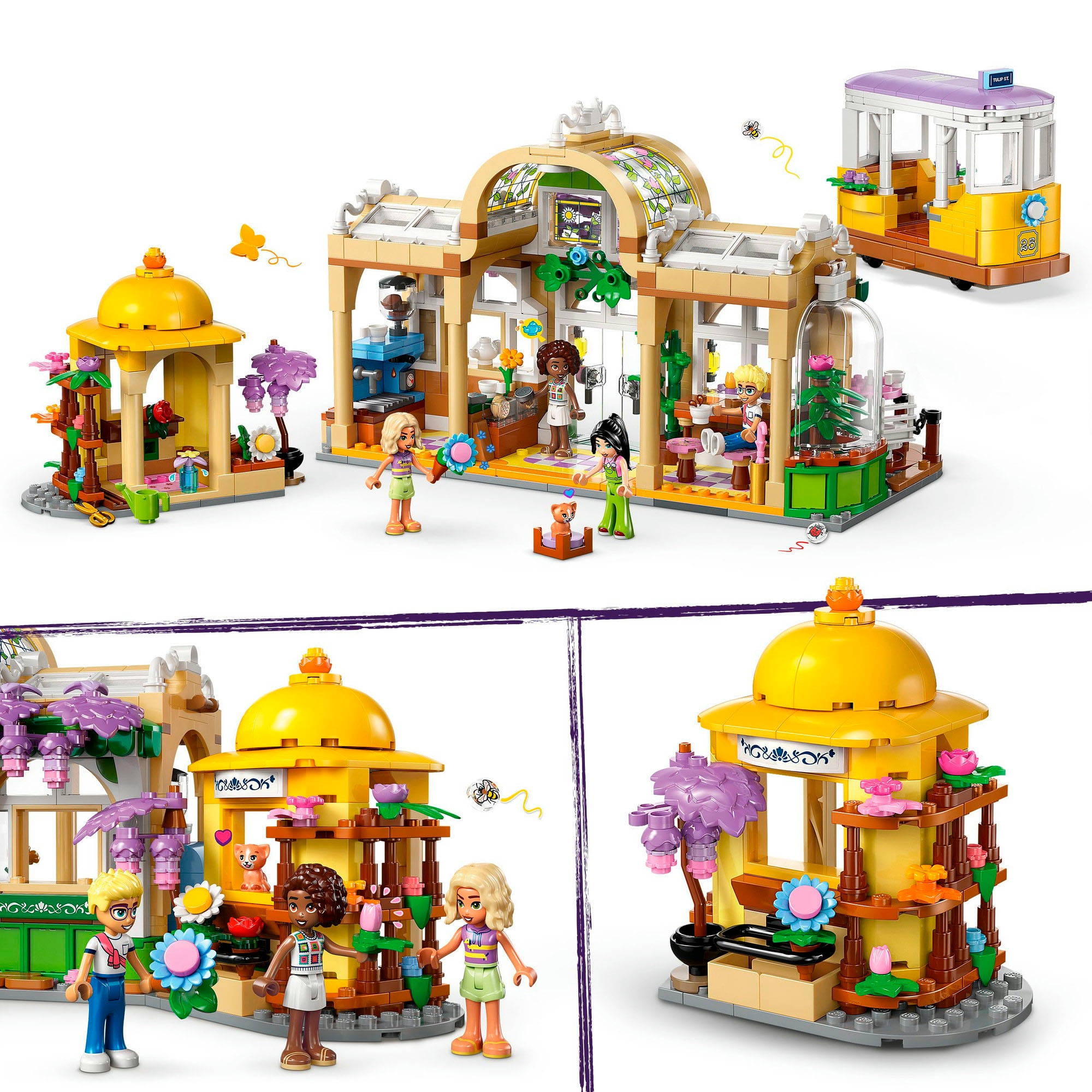 LEGO® Konstruktionsspielsteine »Pflanzencafé und Blumenkiosk (42671), LEGO Friends«, (1138 St.), Made in Europe