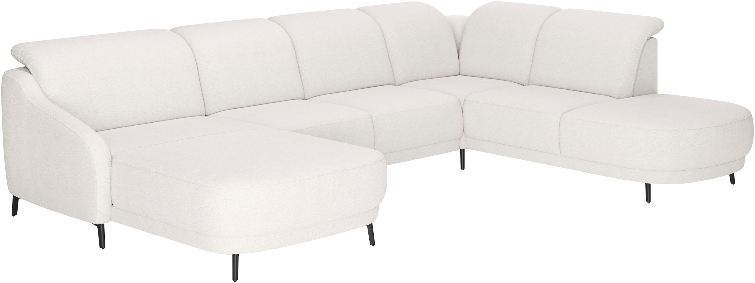 sit&more Wohnlandschaft »Blues U-Form«, inkl. Kopfteilverstellung, wahlweise mit Klapptisch und USB