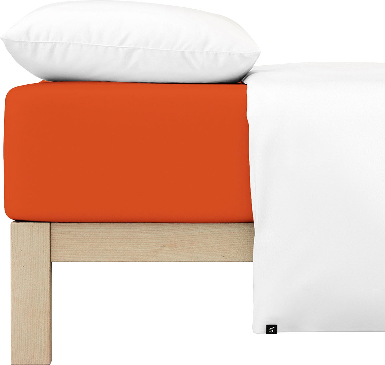 Schlafgut Spannbettlaken »PURE Bio-Baumwolle mit Elasthan, dehnbar blickdicht, straff, Bettlaken«, PREMIUM Laken für Matratzen bis 30cm Höhe, in 90x200, 140x200, 180x200