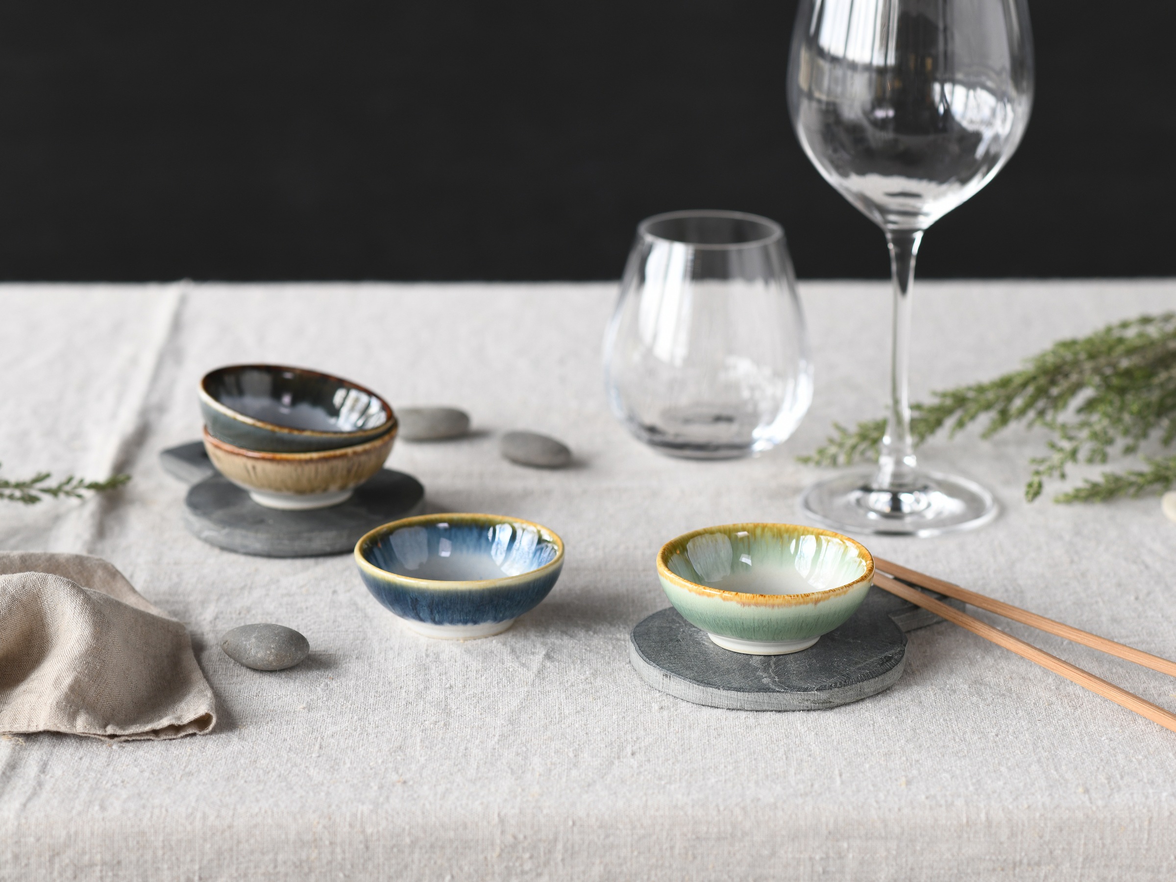 CreaTable Schale »Cascade, Sojaschale 4-tlg« 4 Stk. aus Steinzeug Rekativgl günstig online kaufen