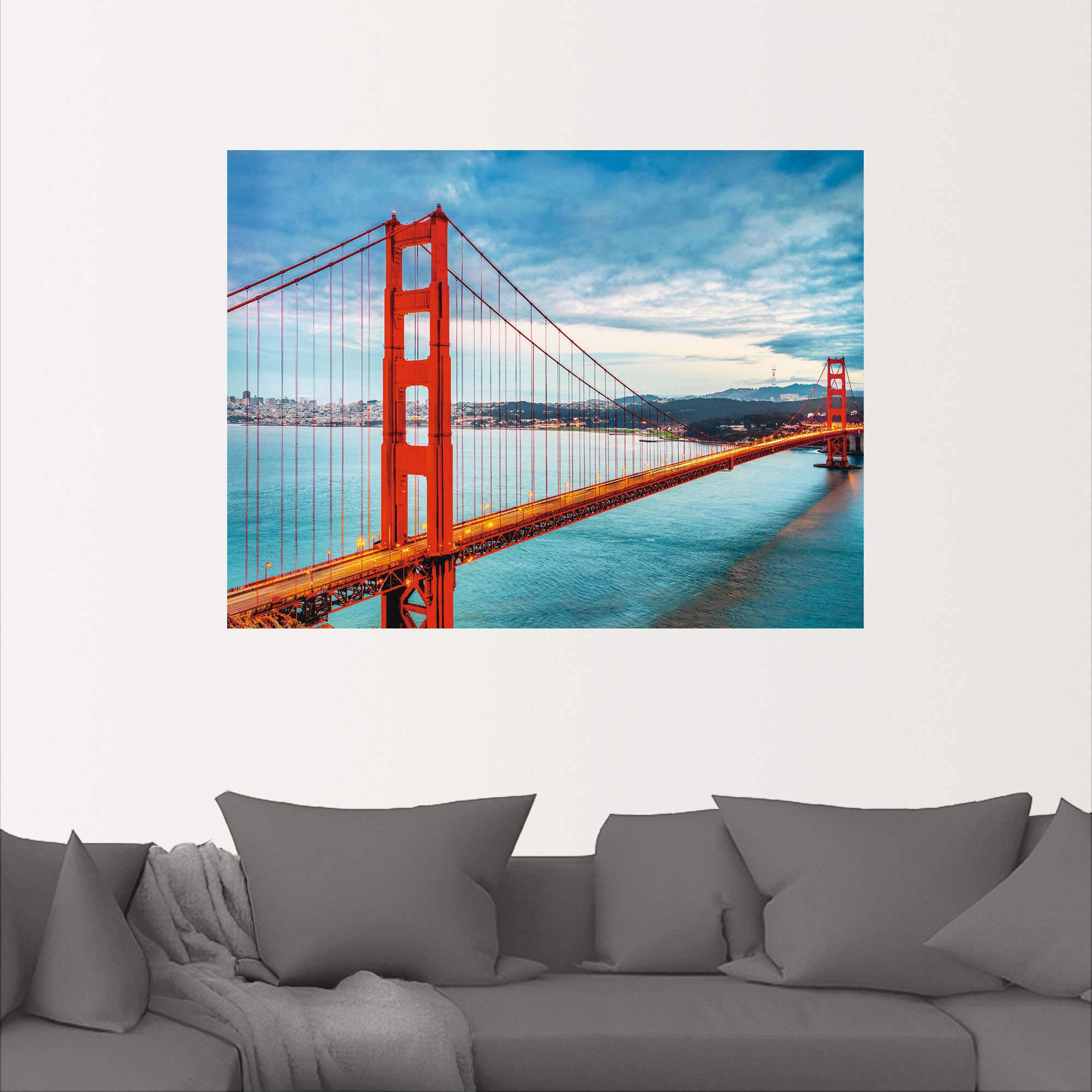 Artland Wandbild »Golden Gate Bridge«, Brücken, (1 St.), als Alubild, Outdo günstig online kaufen