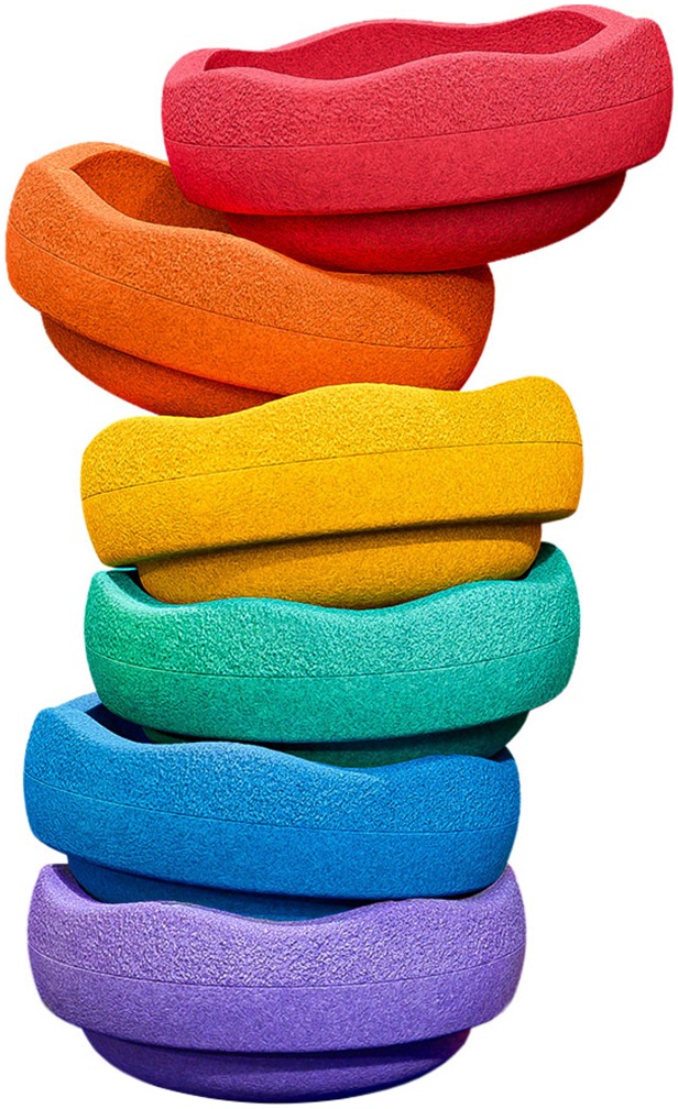 Stapelstein Balancetrainer »Stapelstein® Original Mini rainbow classic«, (Set, 6 tlg.)