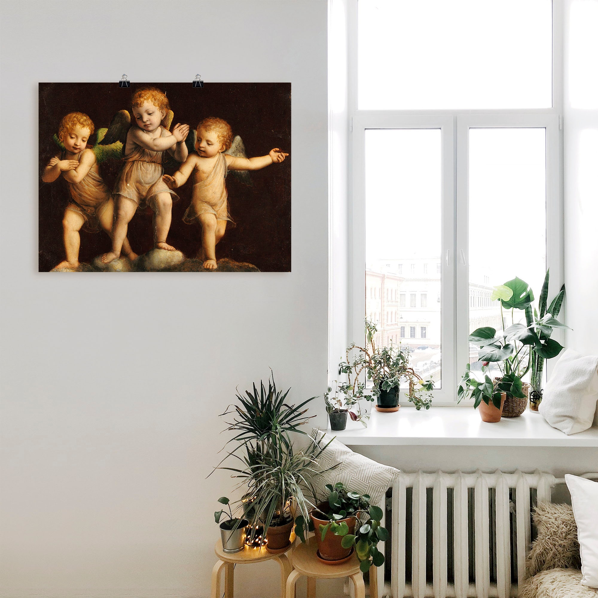 Artland Wandbild »Drei Putten.«, Religion, (1 St.), als Leinwandbild, Wandaufkleber oder Poster in versch. Größen
