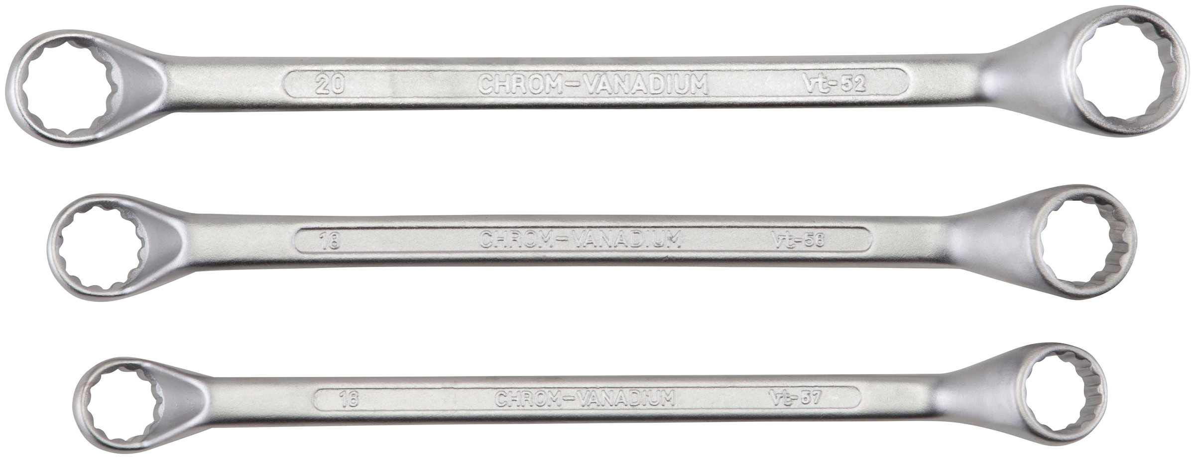 WGB BASIC PLUS Ringschlüssel »9290 S - Doppelringschlüssel-Satz«, (Set, 12  St.), gekröpft, Chrom-Vanadium-Stahl online kaufen