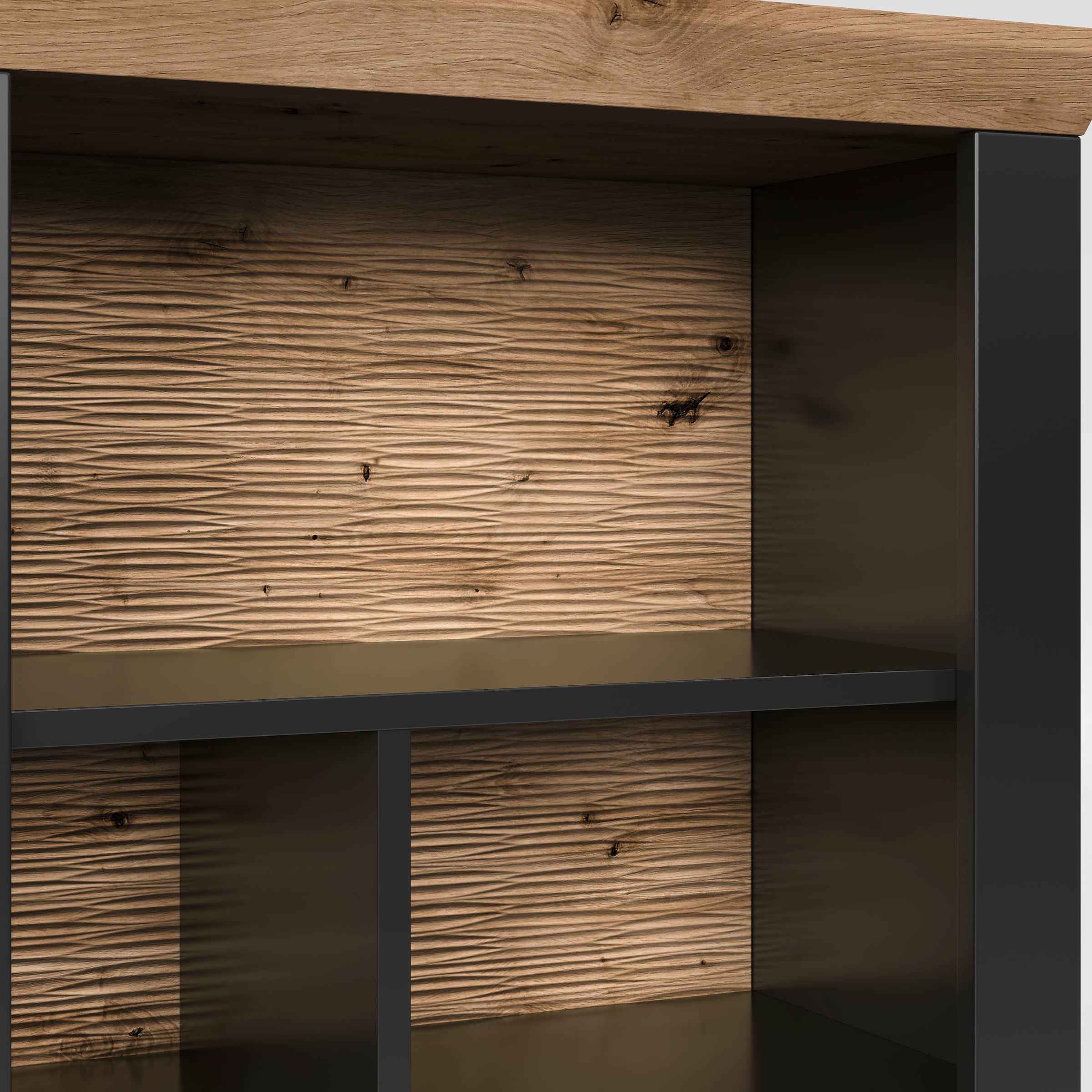 set one by Musterring Regal »York«, Typ 07, offenes Design, Beleuchtung optional, B 75 x H 207 cm