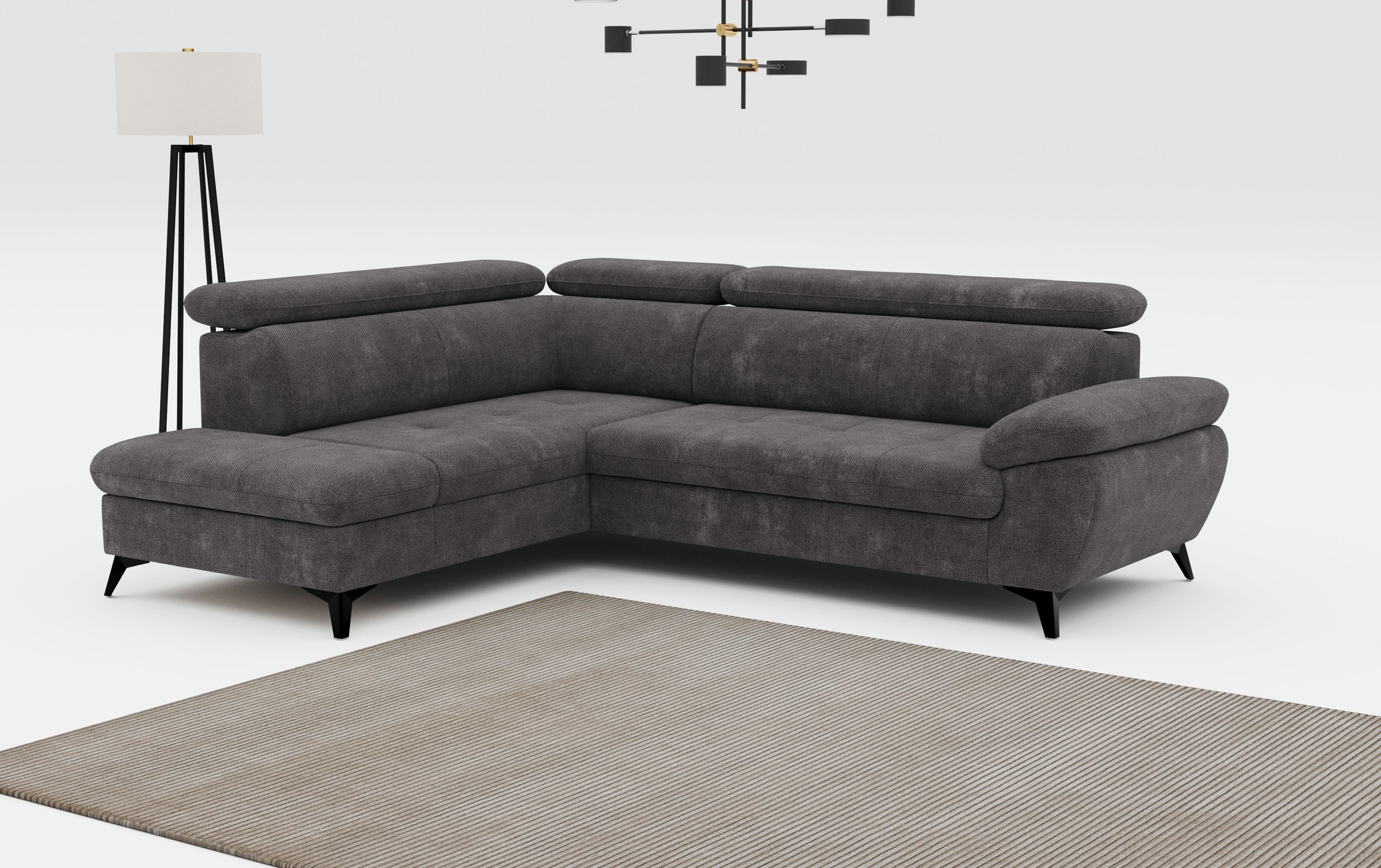 COTTA Ecksofa "Hudson L-Form", mit Kopfteilverstellung, wahlweise mit Bettf günstig online kaufen