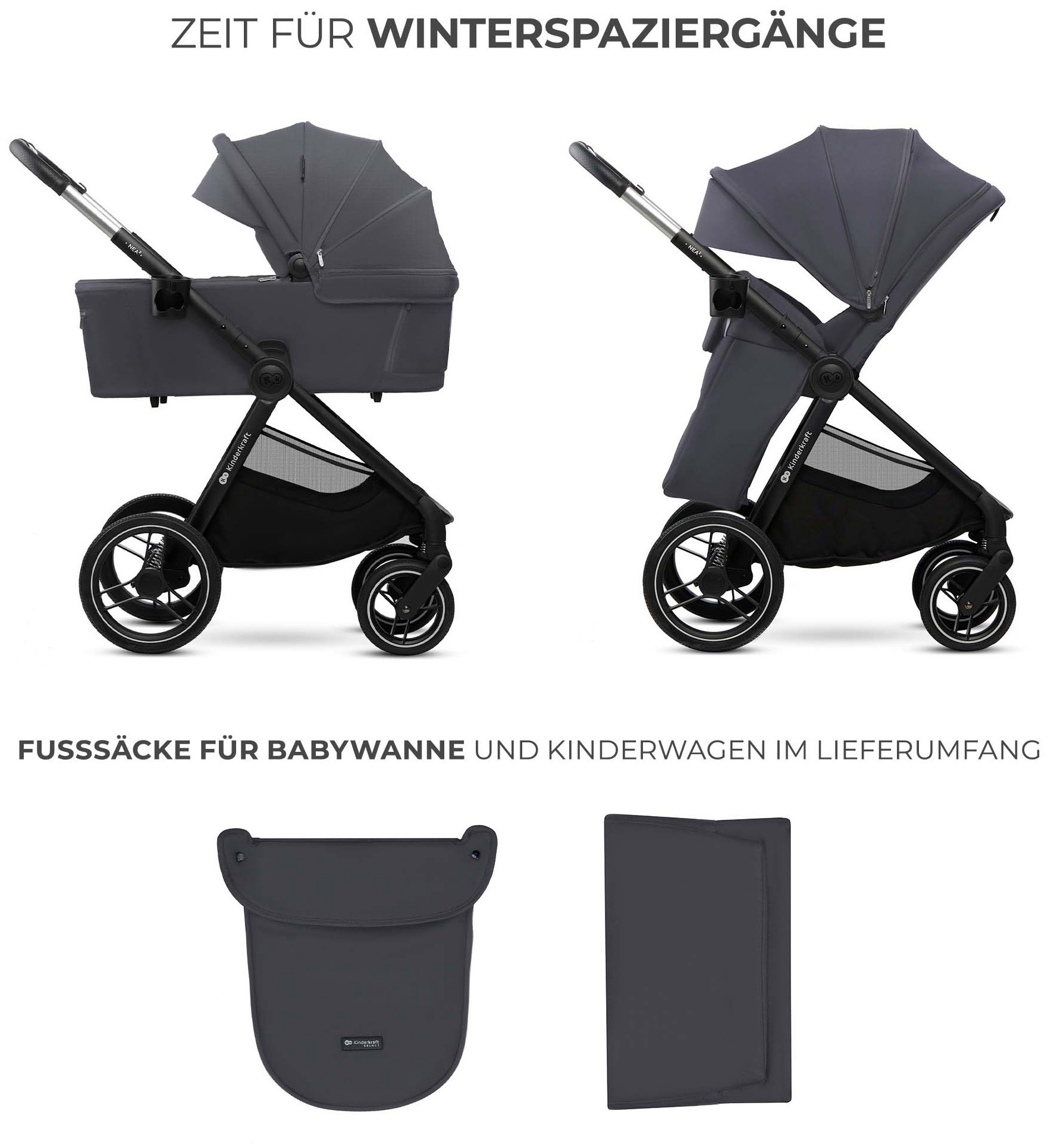 Kinderkraft Kombi-Kinderwagen »NEA 2 2in1« 27 kg