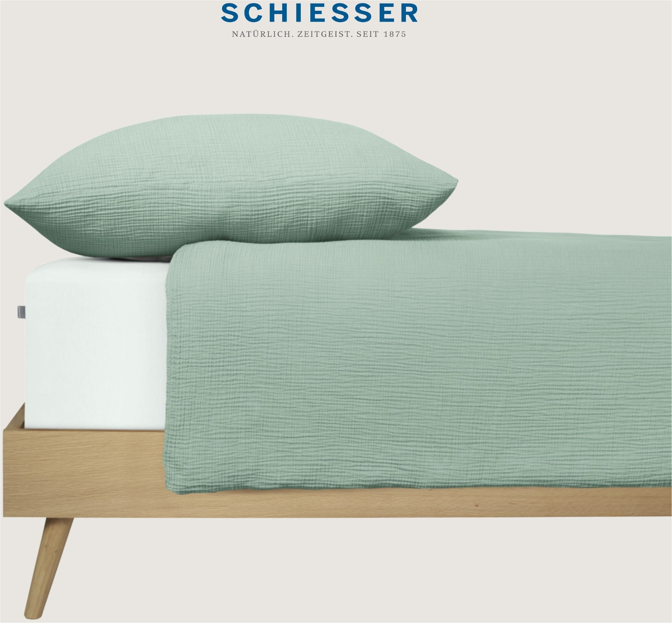 Schiesser Bettwäsche »Molly aus softer Musselin-Qualität in gedeckten, natü günstig online kaufen