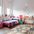 Living Line Kinderteppich »Karo Mix«, rechteckig, 12 mm Höhe, Spielteppich, Patchwork Design, Motiv Sterne, Kinderzimmer