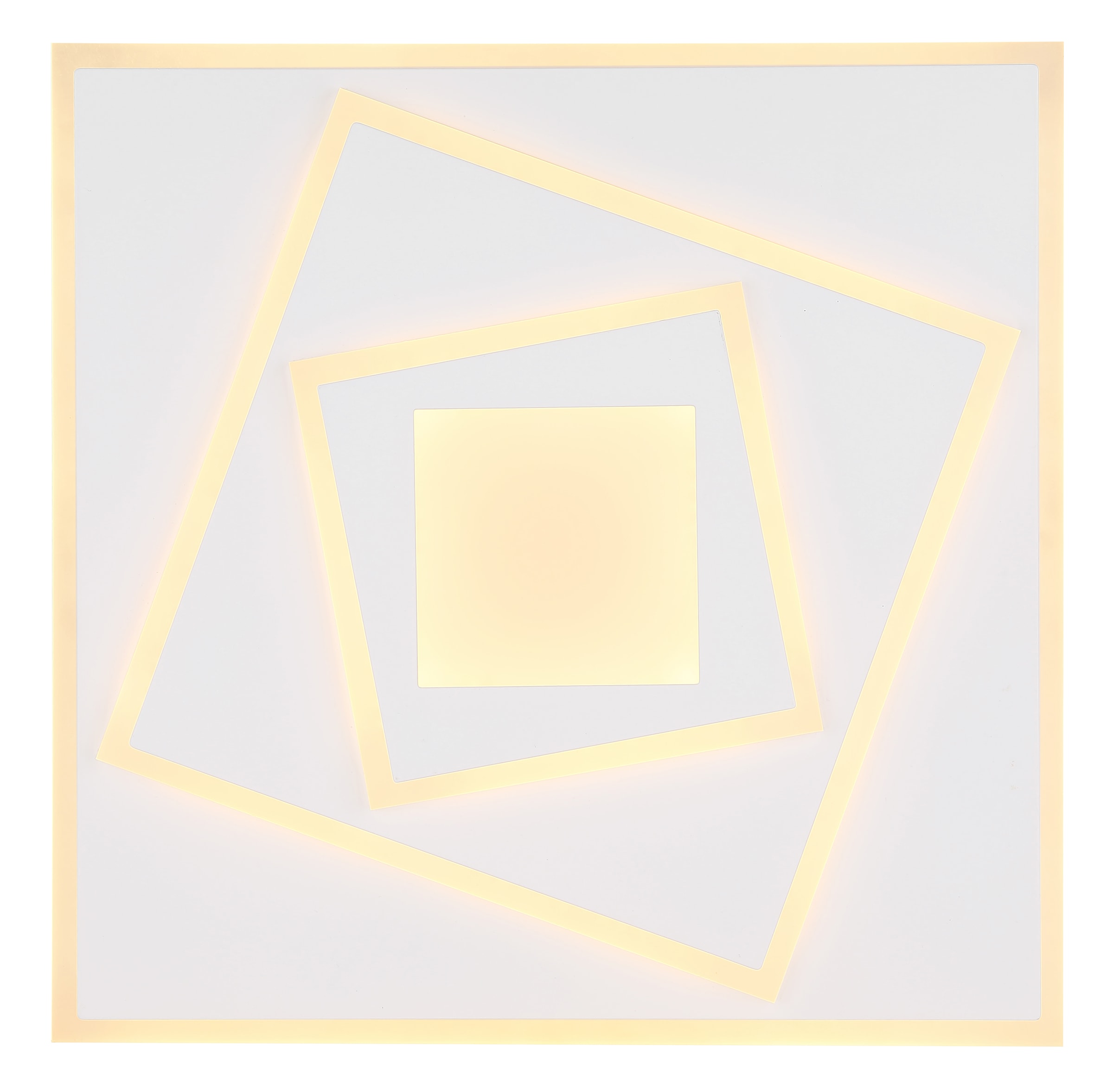 GLOBO LIGHTING LED Deckenleuchte »HORNI« LED-Modul 1 Stk. Warmweiß Deckenlampe/ LxBxH: 400x400x54mm/Wohnzimmer/Schlafzimmer/modern