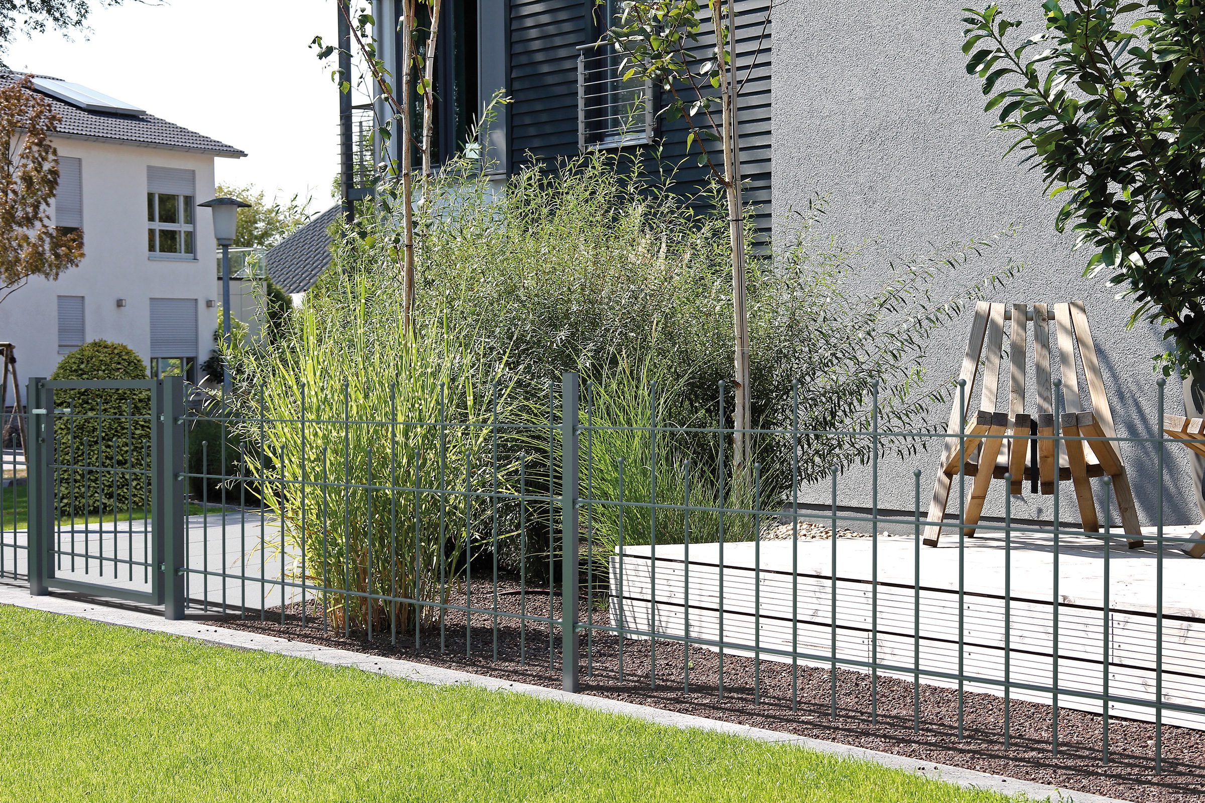 Alberts Metallzaun »Anbauset Madrid«, Höhe: 49,5, 73,5 und 98,5 cm, Breite: 200 cm, zum Aufschrauben