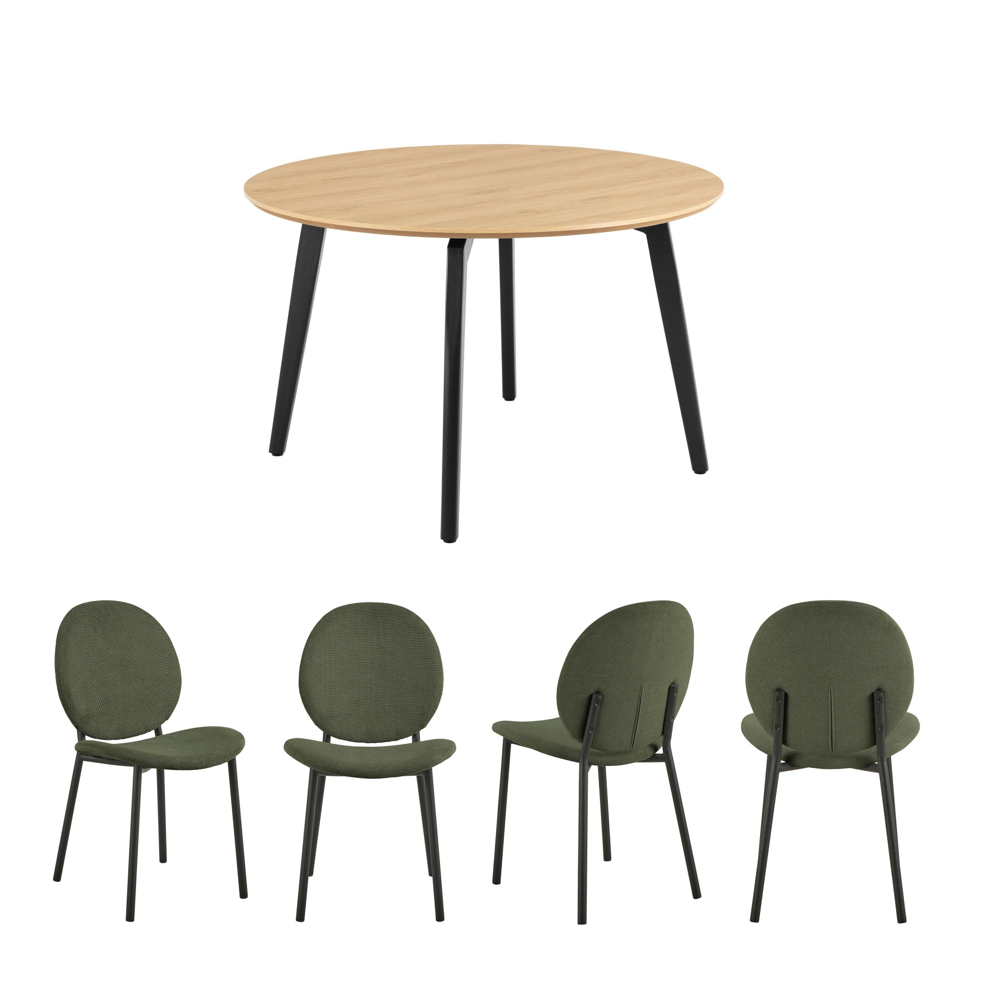 ACTONA GROUP Esszimmer-Set »Essgruppe, Speisetisch mit Wohnzimmerstühlen« S günstig online kaufen