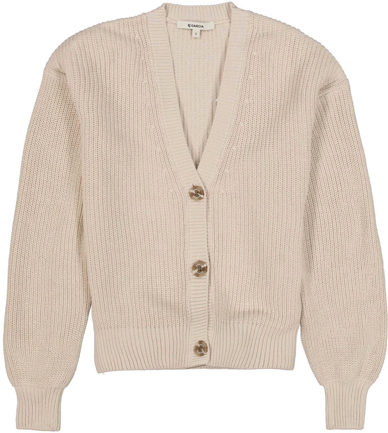 Garcia Strickjacke, in feiner Rippstruktur