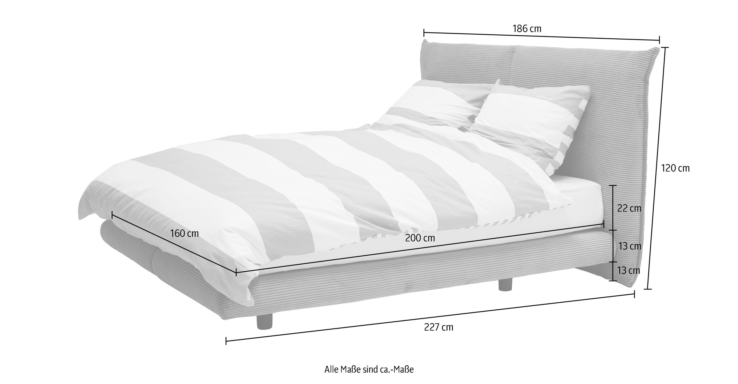 5. Bild von TOM TAILOR HOME Boxspringbett »SOHO PILLOW BOX«, in Schwebeoptik, Kopfteil in Kissenform, Höhe 120 cm