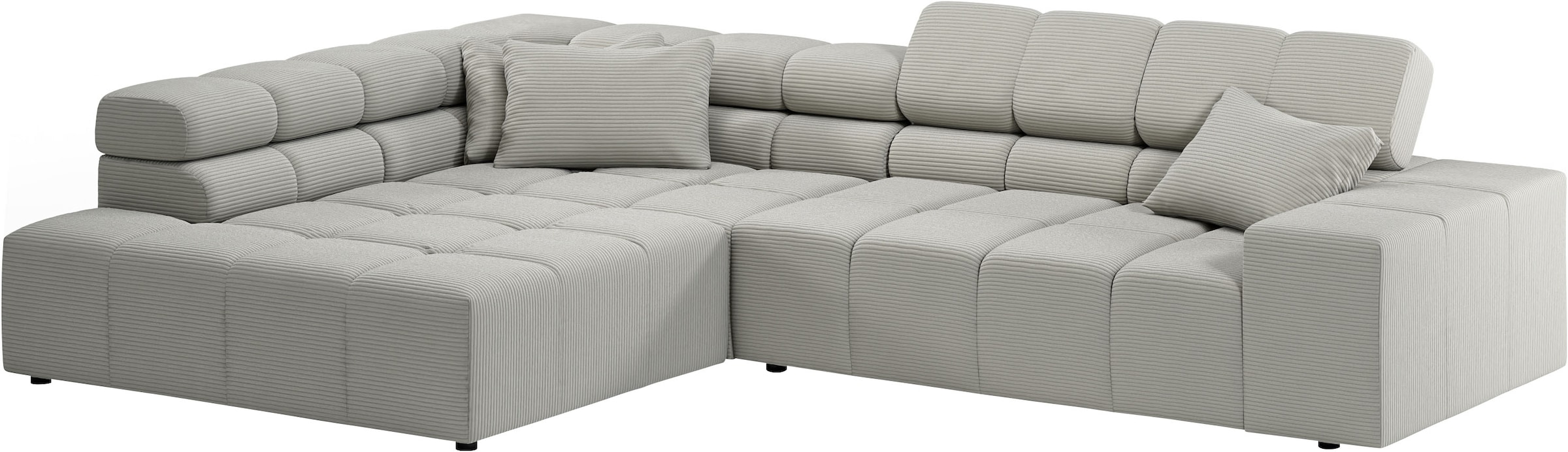 INOSIGN Ecksofa »Ancona incl. Kopfteilverstellung, OTTOs Choice, Breite 319cm, L-Form«, wahlweise motorische Sitztiefenverstellung, auch in Cord + Easy Care