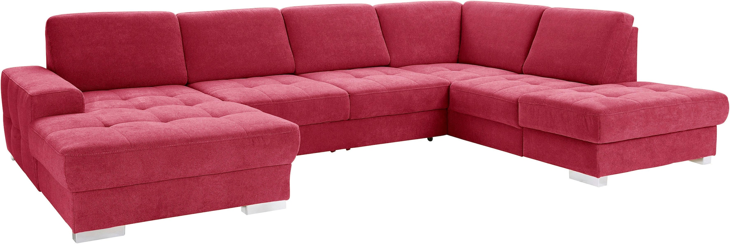 sit&more Wohnlandschaft »Santorini U-Form«, mit Federkern und Sitztiefenverstellung, wahlweise mit Bettfunktion