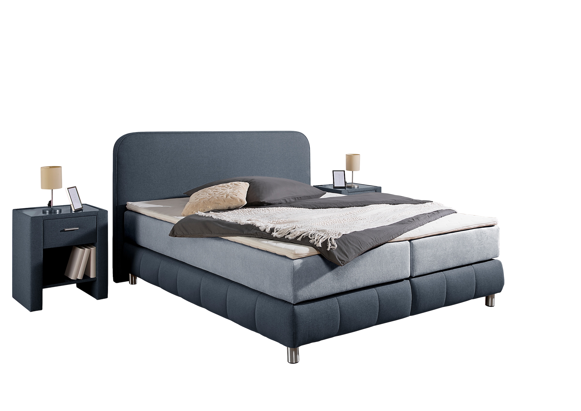 Home affaire Boxspringbett »Cesson, in verschiedenen Breiten«, inkl. Topper günstig online kaufen