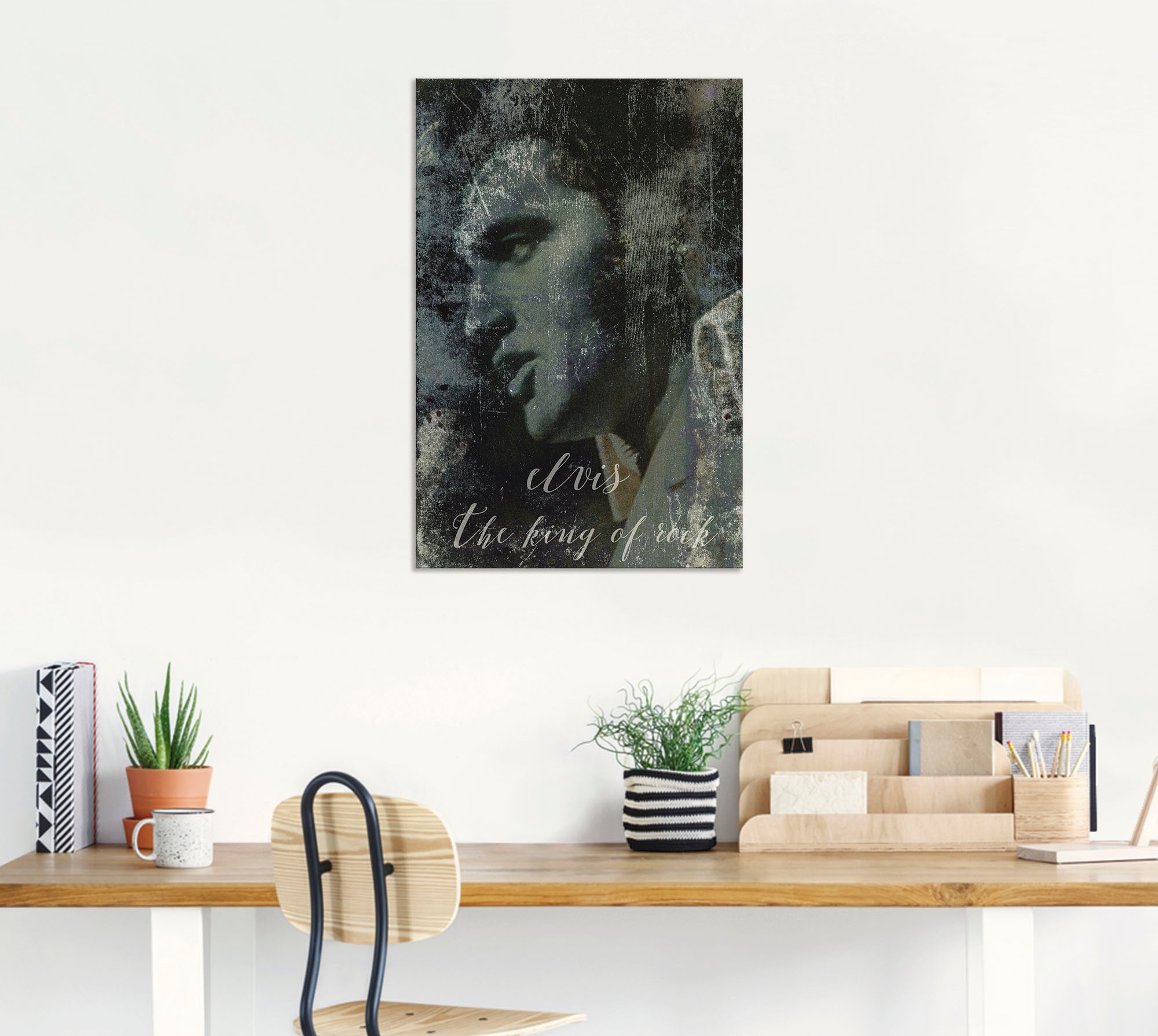 Artland Wandbild »Elvis the King«, Musiker, (1 St.), als Alubild, Outdoorbild, Leinwandbild, Poster, Wandaufkleber
