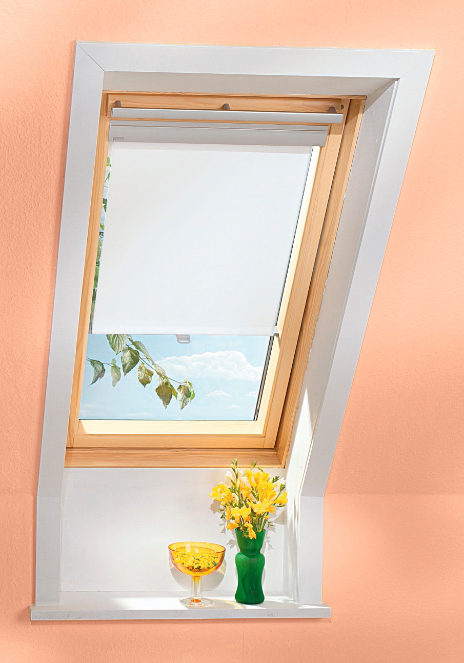 Dachfensterrollo, blickdicht, in verschiedenen Größen, beige