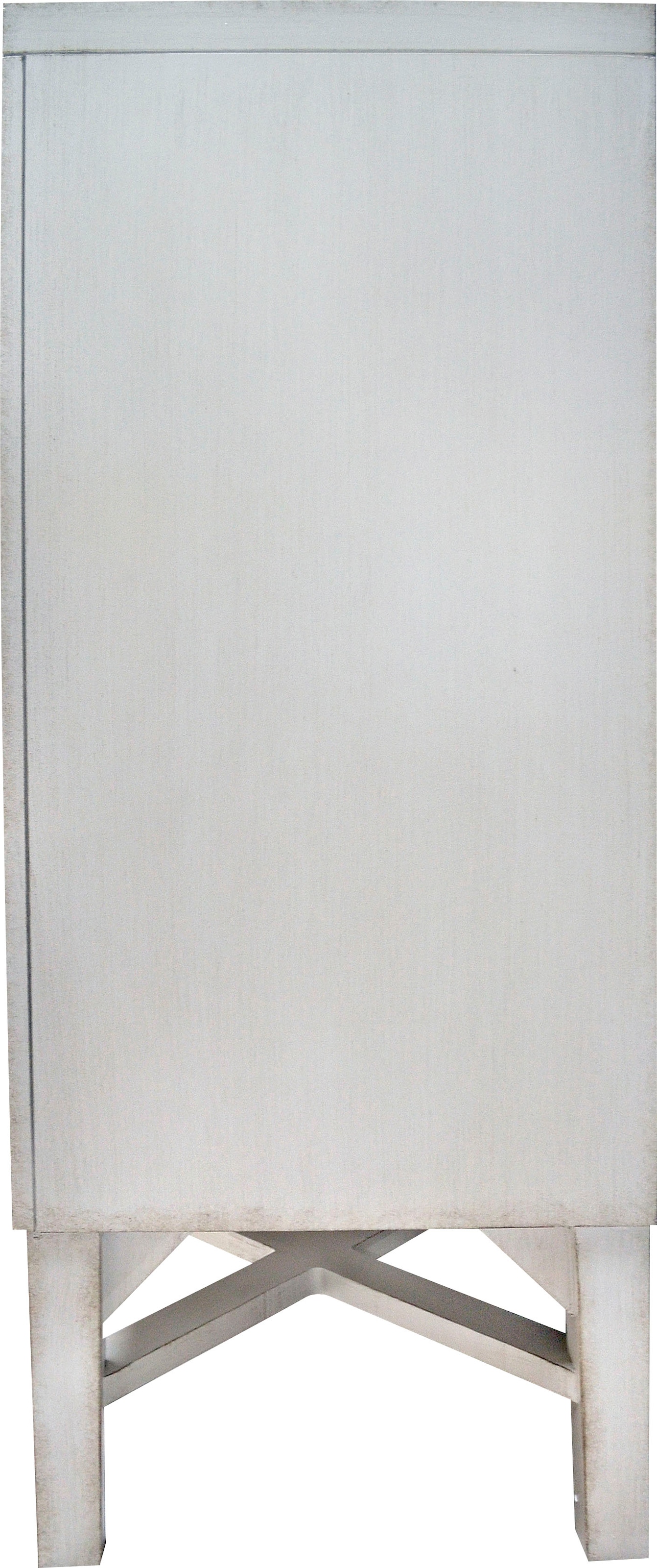 Leonique Sideboard »Juliette«, Kommode, Antik Weiß, Ornamente, verspiegeltes Glas, ca. 152x41x89 cm