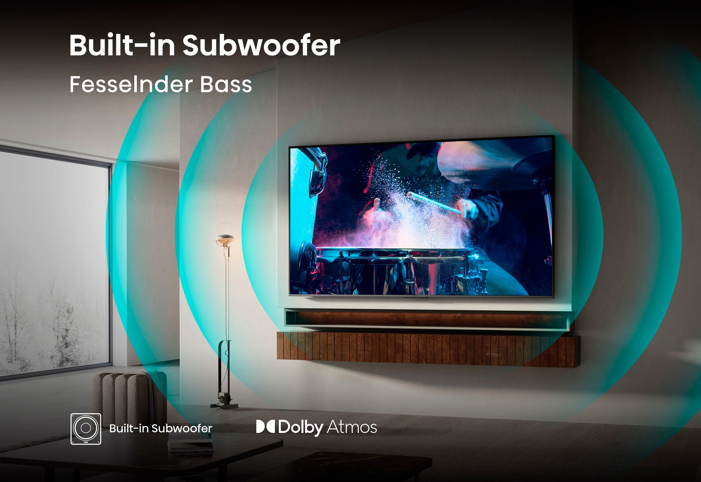 Hisense QLED Mini LED-Fernseher »85U7Q«, 4K Ultra HD, Smart-TV, 4K UHD Mini LED