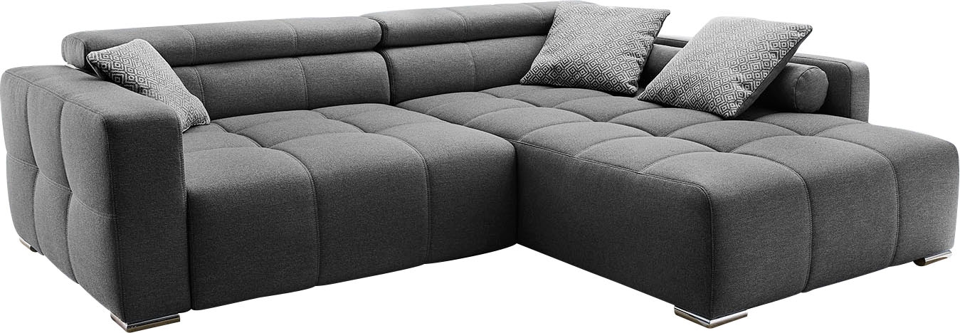 Big-Sofa-Style, Rückenteilverstellung im Rechnung Zierkissen und Kopf- »Salerno«, auf bzw. Ecksofa bestellen Gruppe Jockenhöfer mit