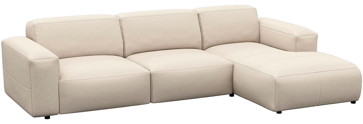 FLEXLUX Ecksofa »Lucera bequem und komfortabel durch hochwertigen Sitzaufba günstig online kaufen