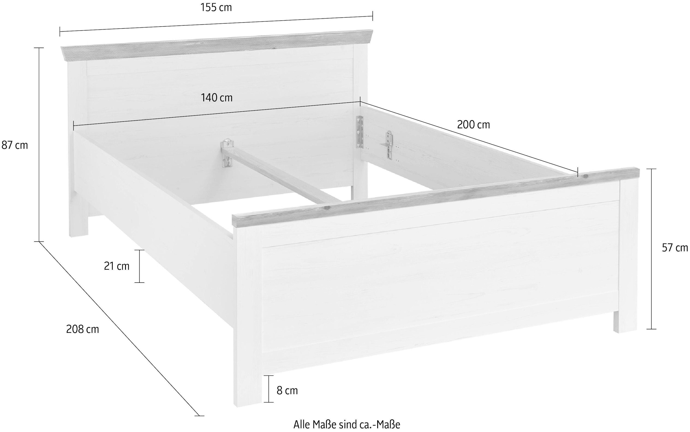 Home affaire Bett »Florenz«, aus FSC®-zertifiziertem Holzwerkstoff, in 3 Breiten