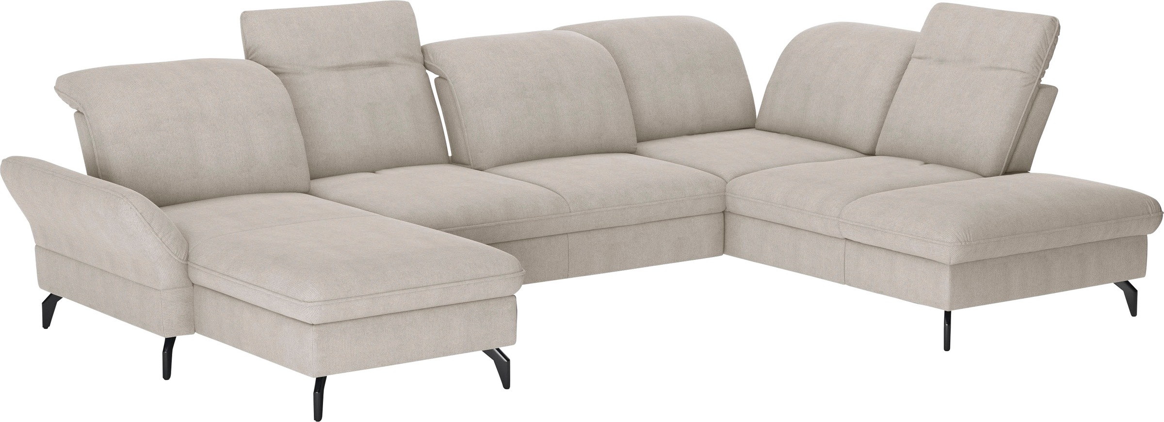 sit&more Wohnlandschaft Leandro U-Form, Wahlweise mit Bett-, Kopfteil - und günstig online kaufen