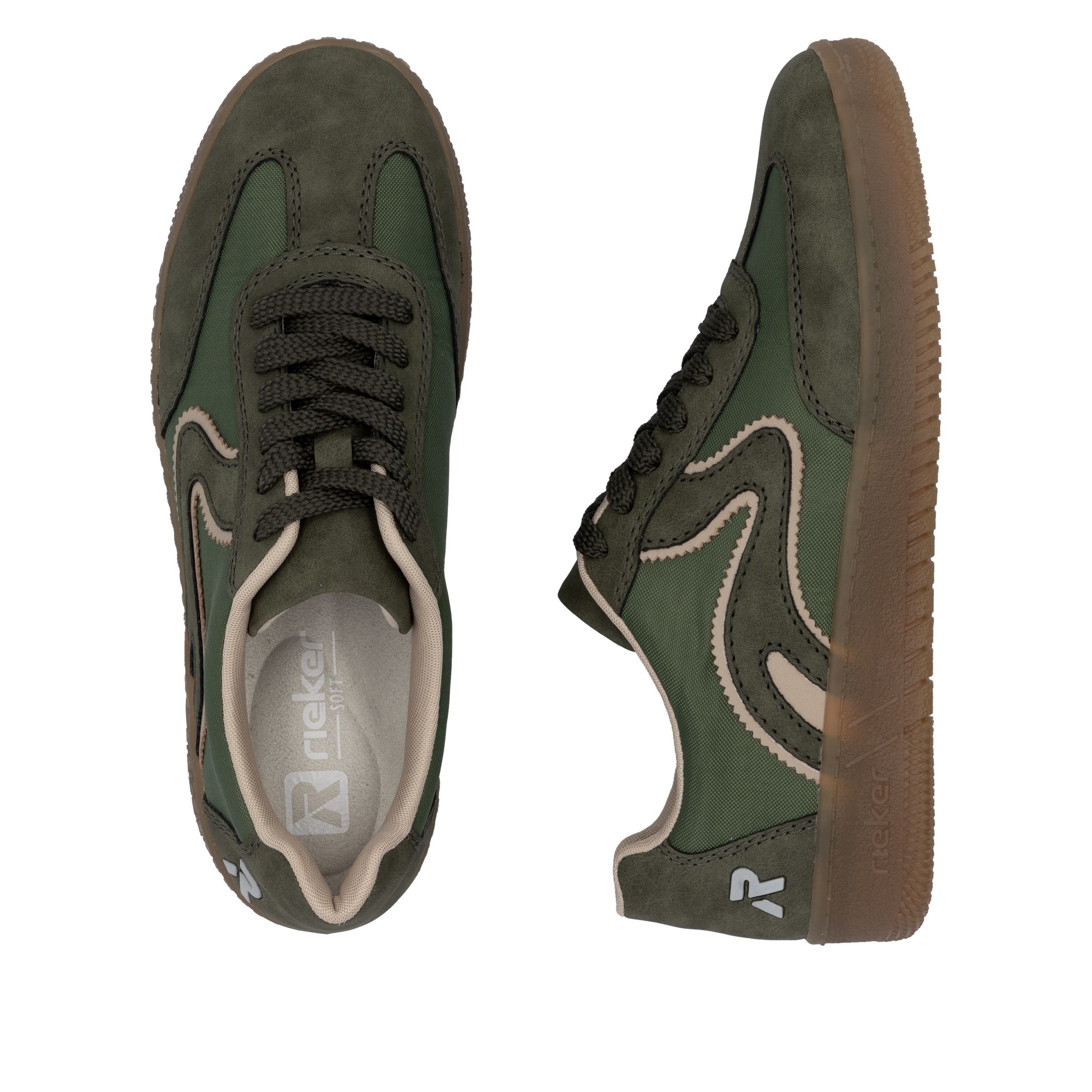 RIEKER Sport Plateausneaker  , Freizeitschuh, Halbschuh, Schnürschuh in veganer Verarbeitung