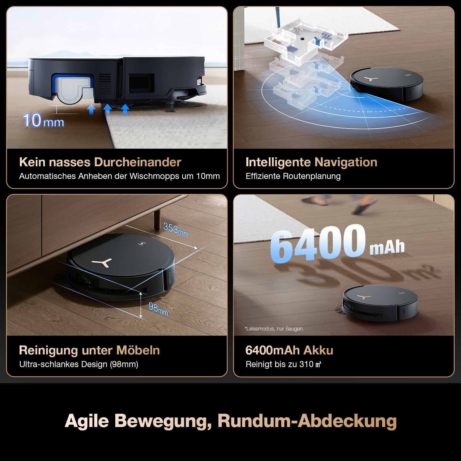 ECOVACS Saugroboter »DEEBOT X8 PRO OMNI«, Saug-und Wischroboter mit Absaugstation