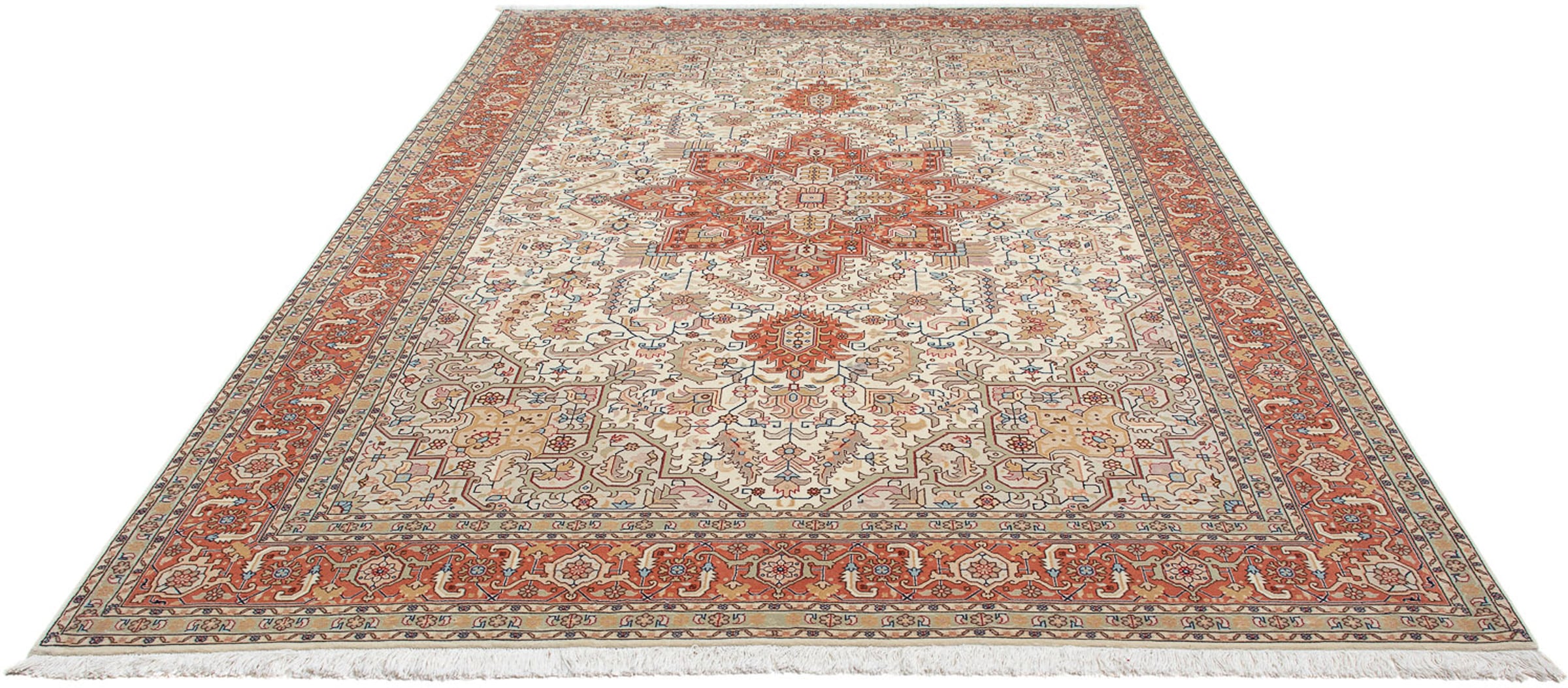 morgenland Orientteppich »Perser - Täbriz - Royal - 306 x 200 cm - beige«, günstig online kaufen