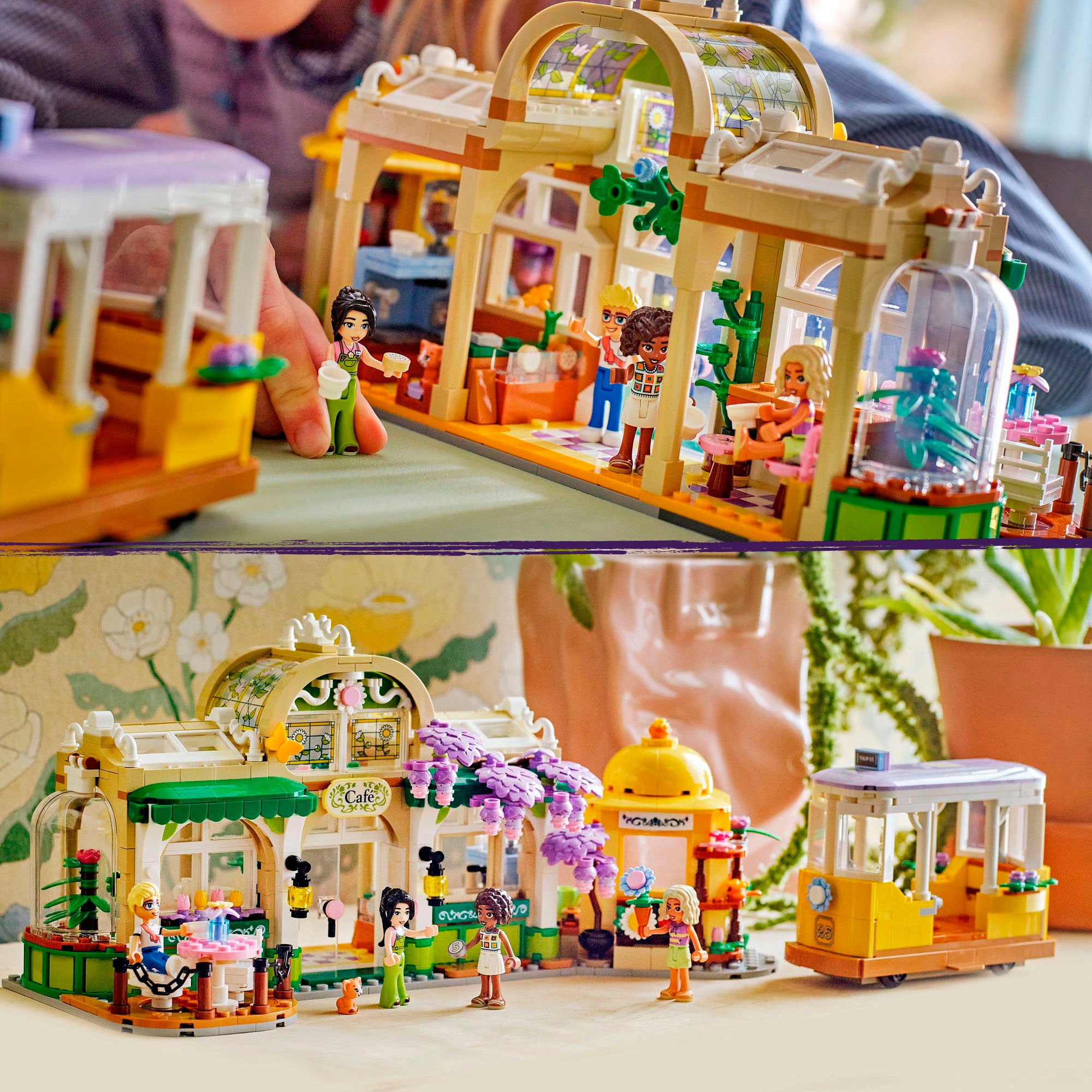 LEGO® Konstruktionsspielsteine »Pflanzencafé und Blumenkiosk (42671), LEGO Friends«, (1138 St.), Made in Europe