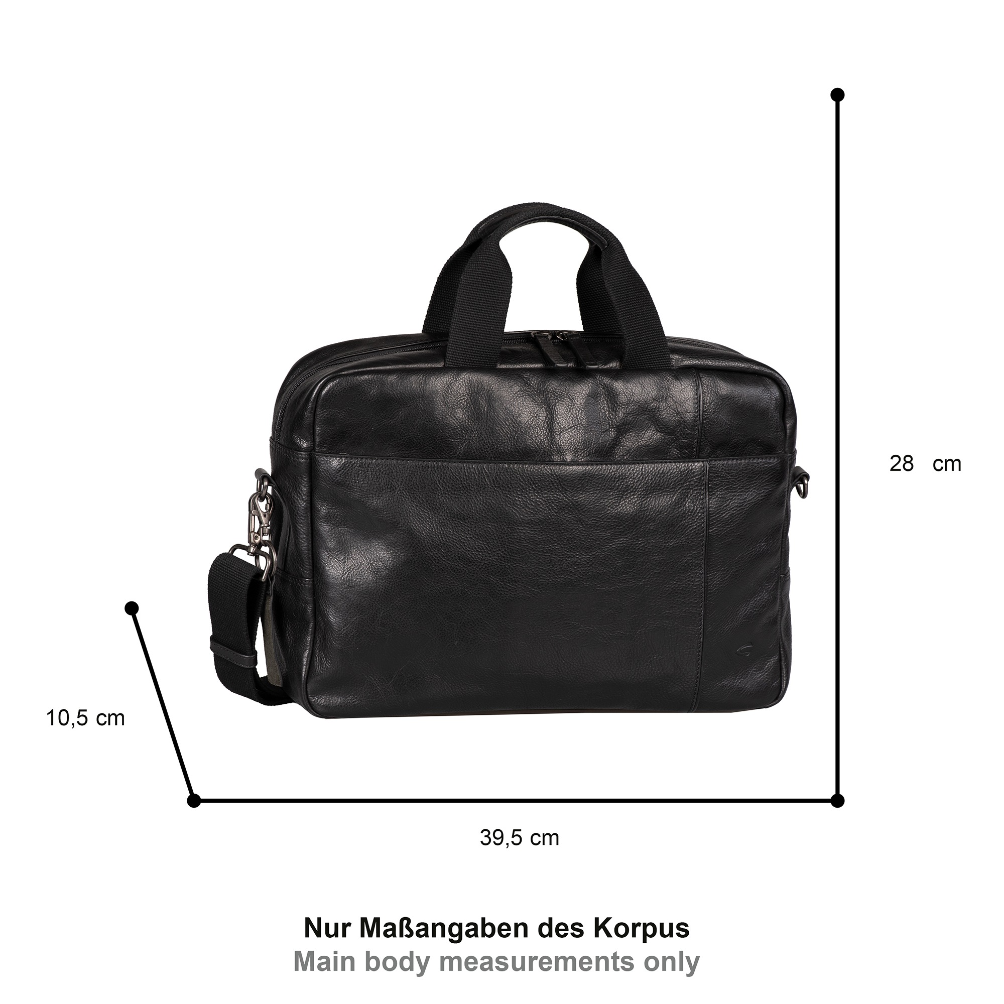 camel active Aktentasche »Pine« aus pflanzlich gegerbtem Rindsleder im kernigen Look mit RFID-Schutz